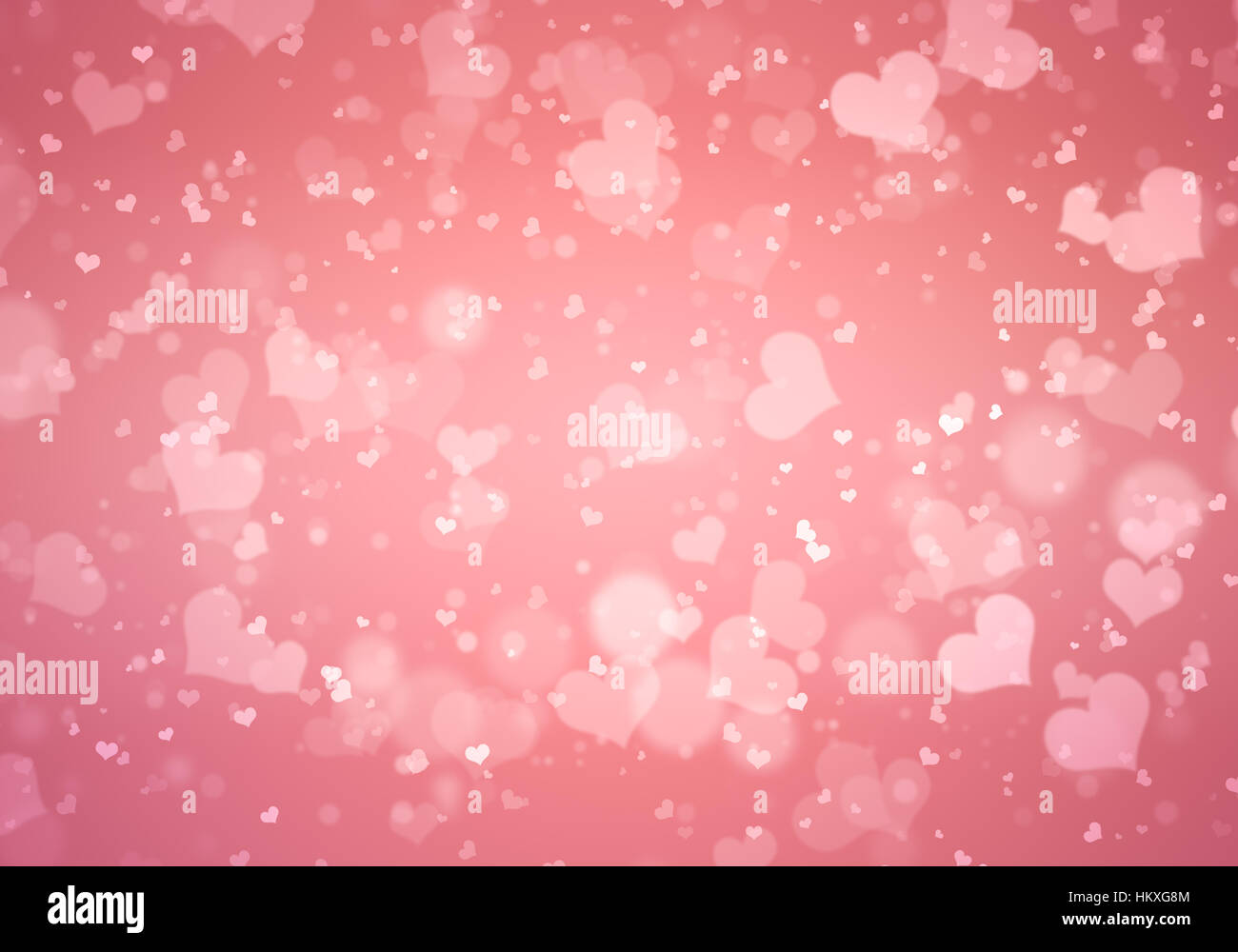 Beautiful background for Valentine's day. Gentle elegant background with the image of glitter hearts Stock Photo
