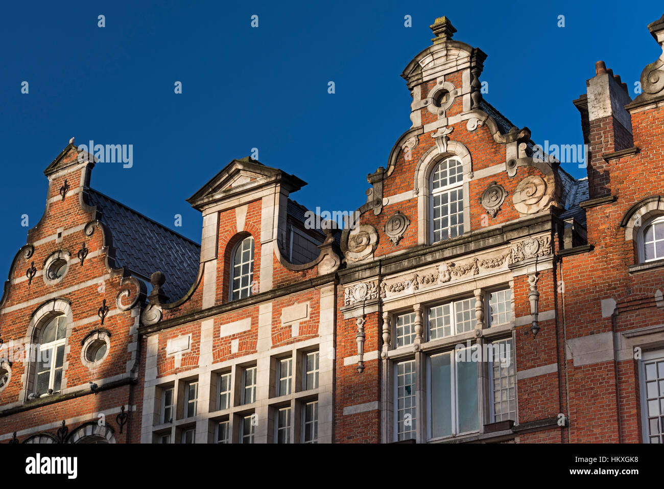 Guildhouses Oude Markt Leuven Belgium Stock Photo