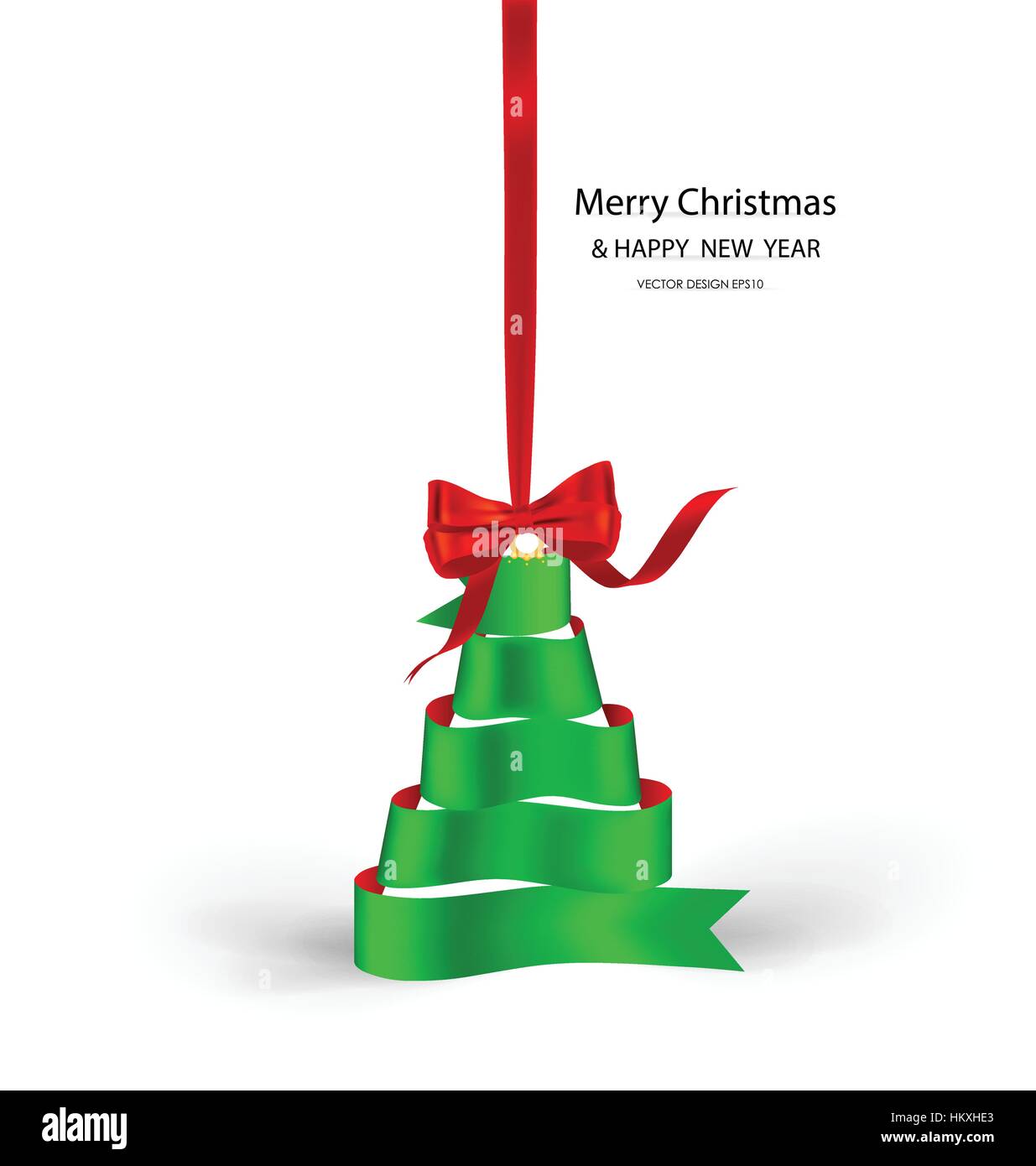 Ribbon christmas tree, vector illustration Stock Vector Image & Art Alamy