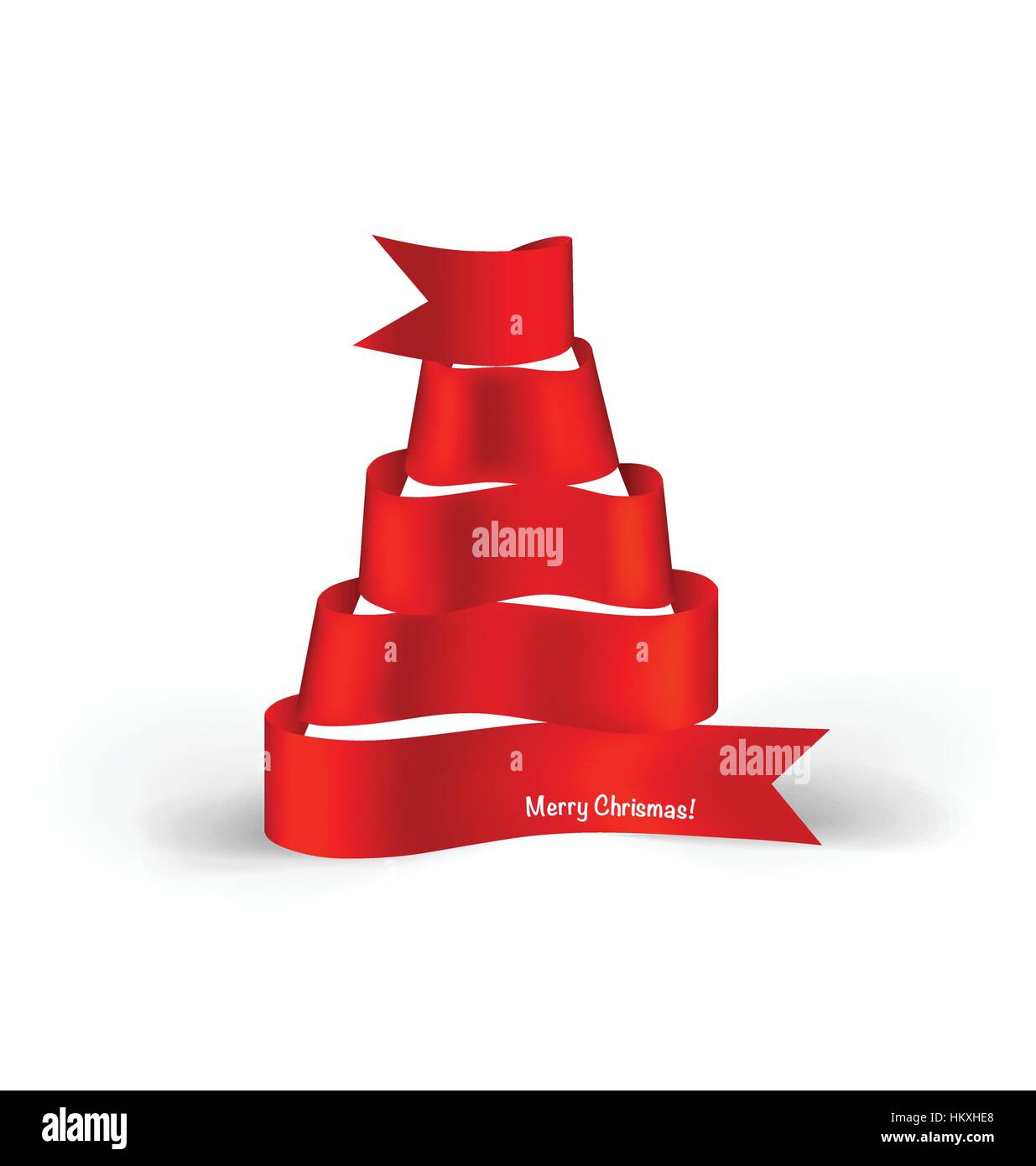 Ribbon christmas tree, vector illustration Stock Vector Image & Art Alamy