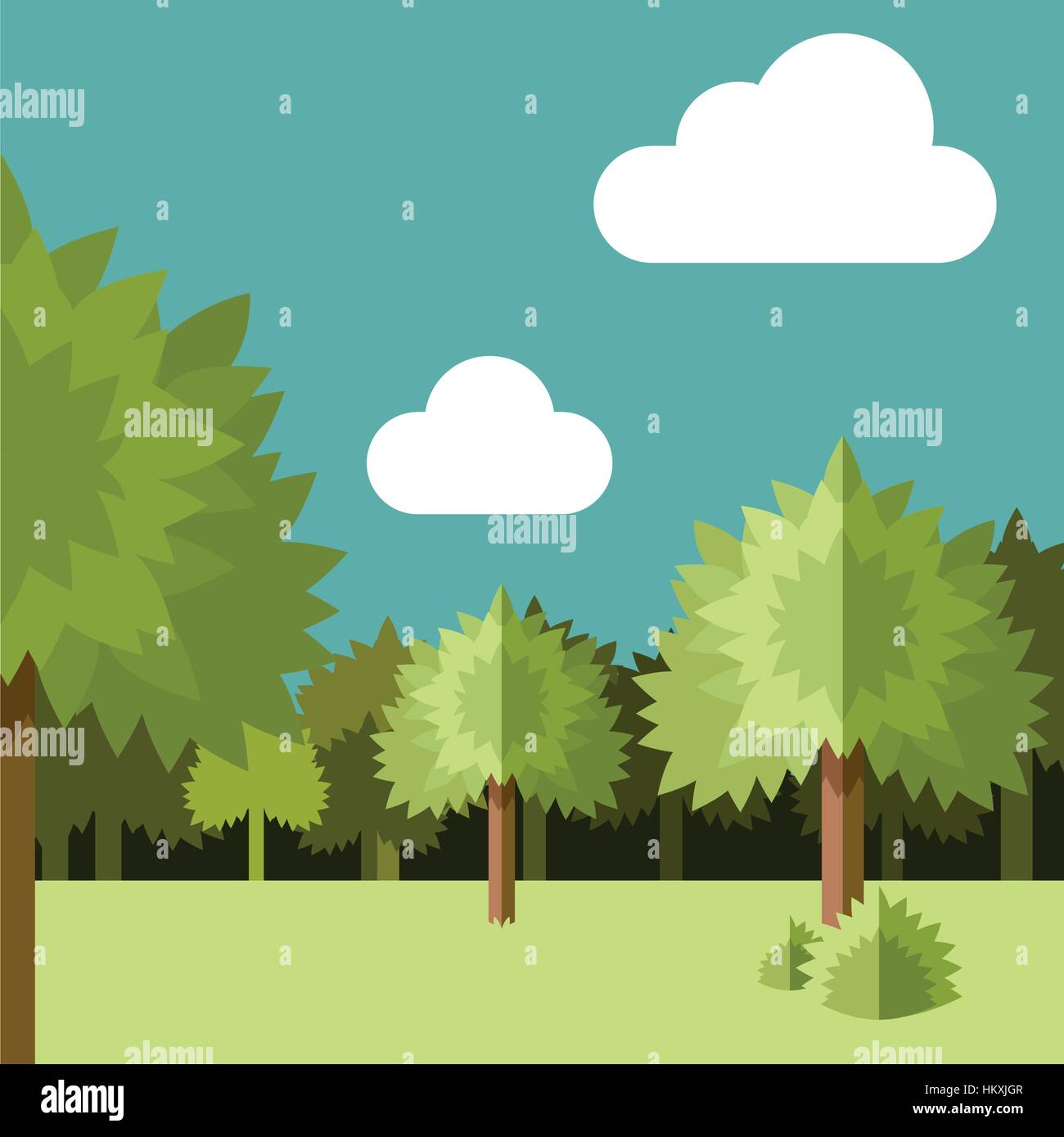 Vector image of the Forest flat background Stock Vector Image & Art - Alamy