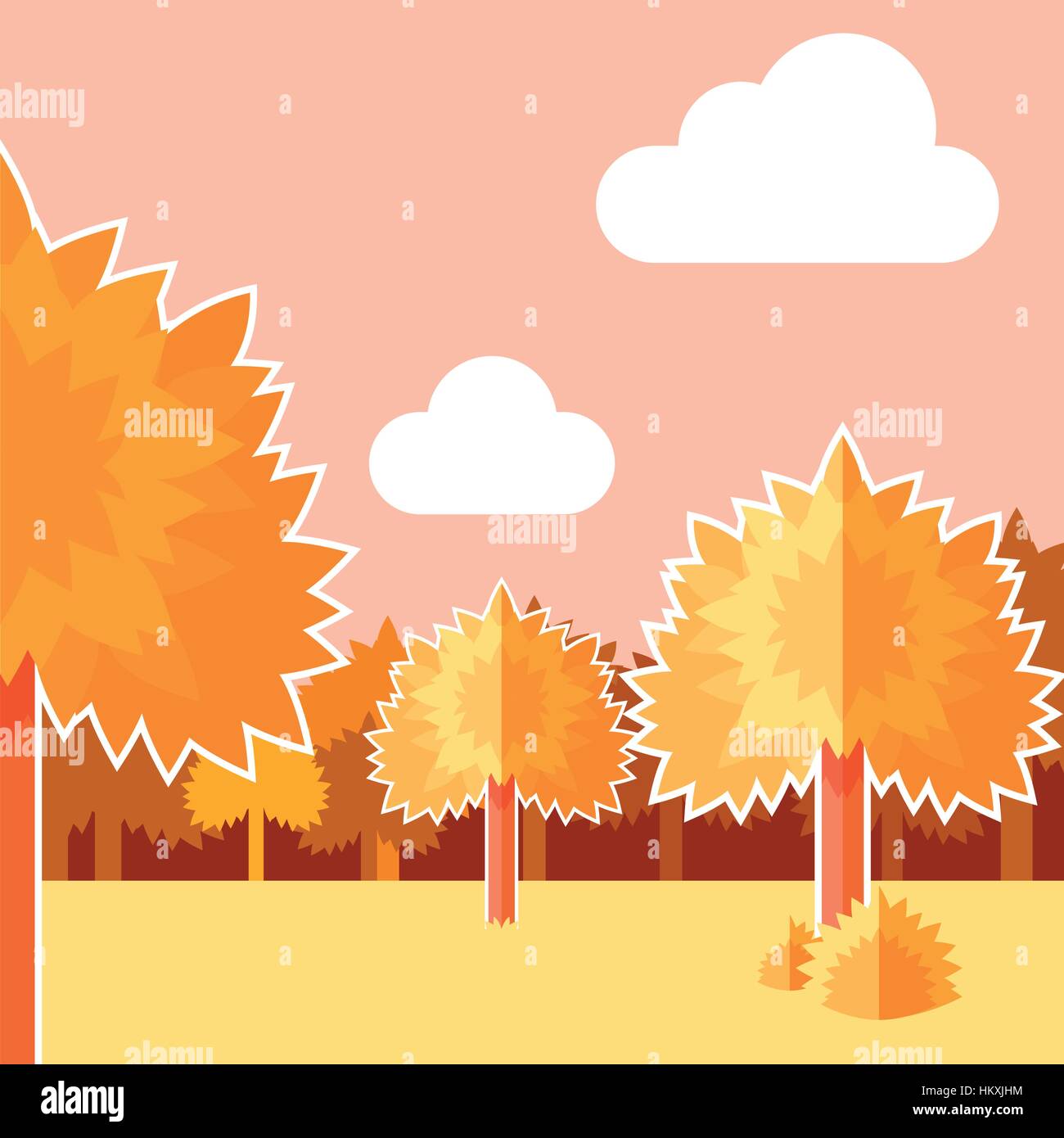 Vector image of the Forest flat background Stock Vector Image & Art - Alamy