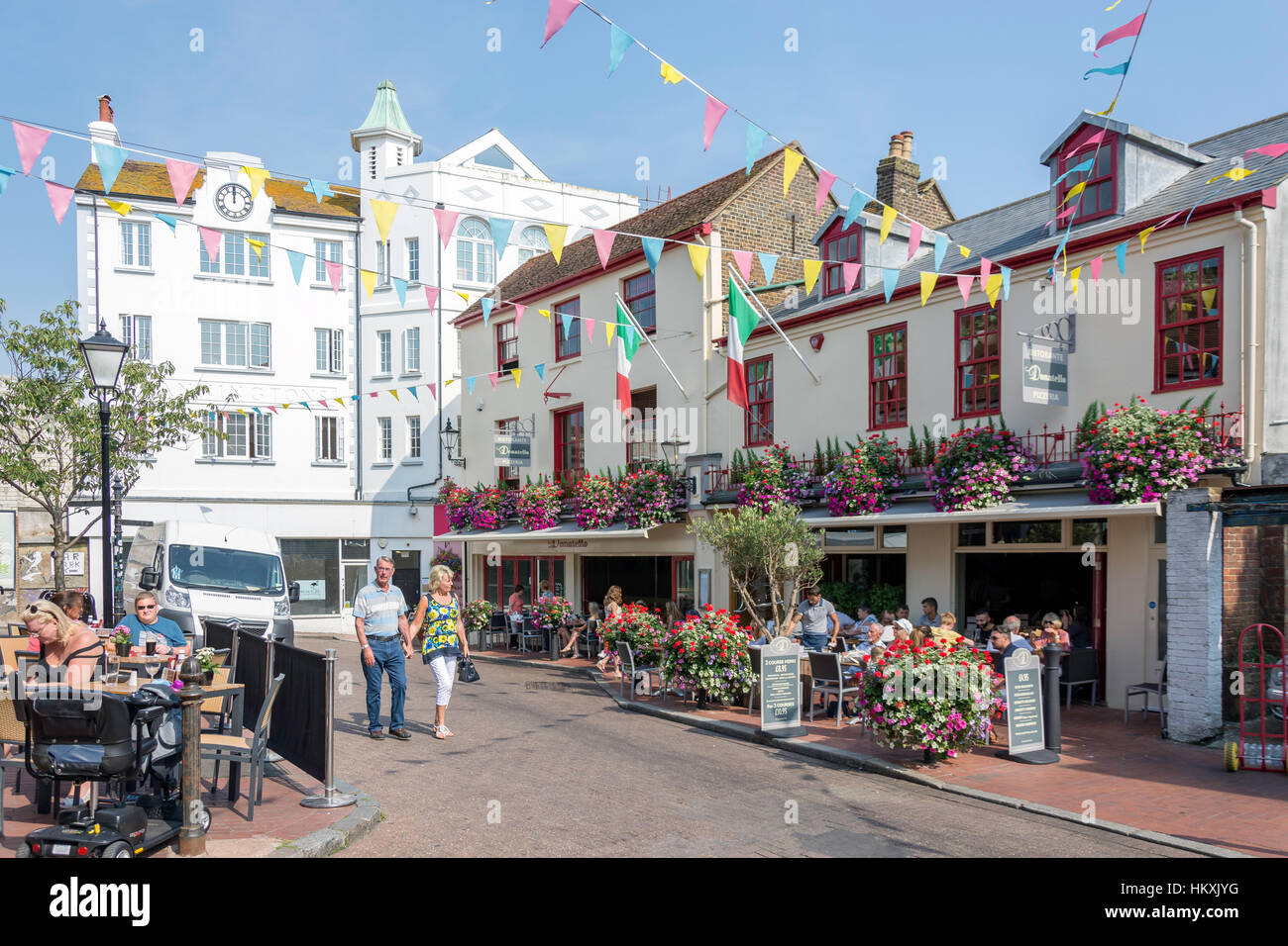 Donatello Italian restaurant, Brighton Place, The Lanes, Brighton, East Sussex, England, United Kingdom Stock Photo