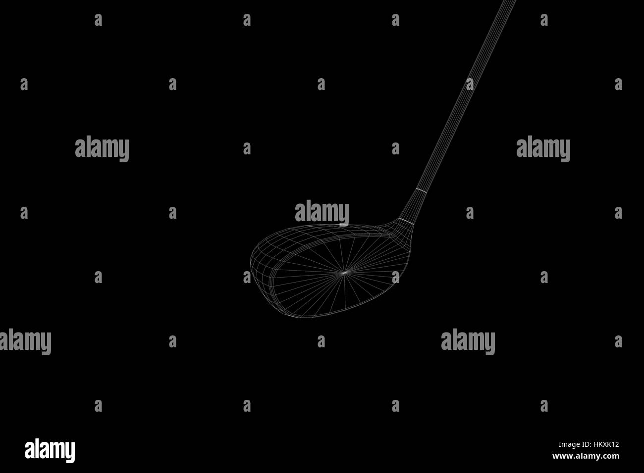 Golf Racket Vector Golf Racket in Hologram Wireframe Style. Nice 3D Rendering Stock Photo ...