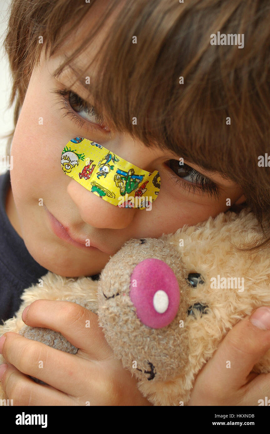 Boy with bandaid on nose Stock Photo Alamy