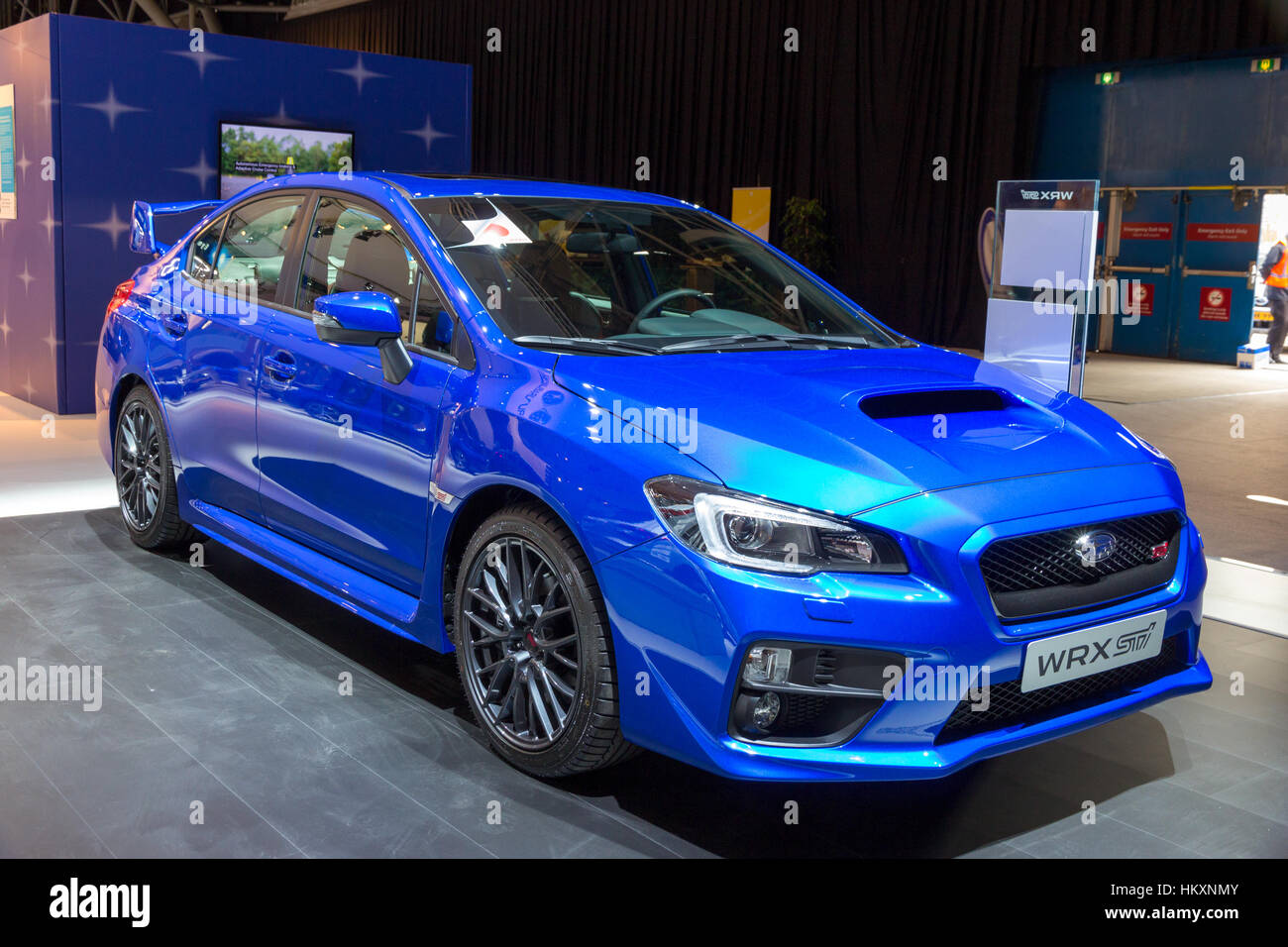 Amsterdam April 16 15 Subaru Impreza Wrx Sti At The Autorai 15 Stock Photo Alamy
