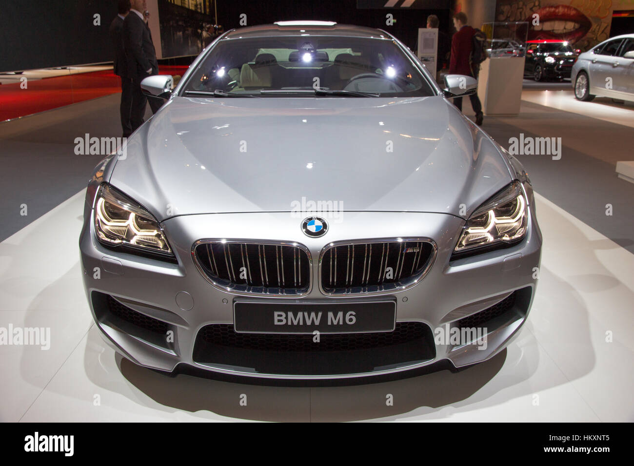 AMSTERDAM - APRIL 16, 2015: BMW M6 on display at the AutoRAI 2015. Stock Photo