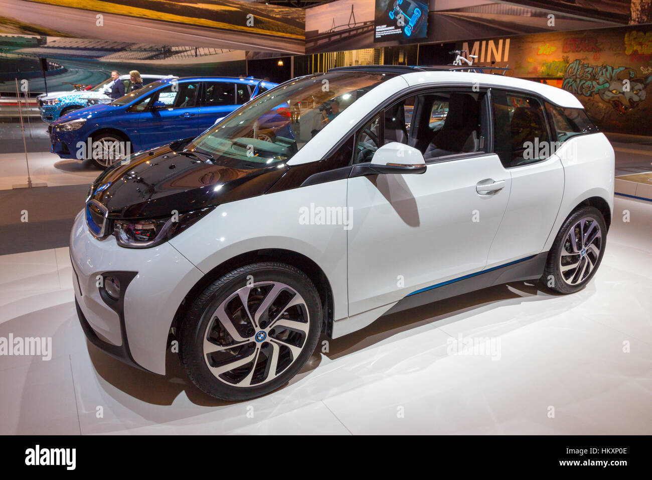 AMSTERDAM - APRIL 16, 2015: Five-door urban electric car BMW i3 at the ...