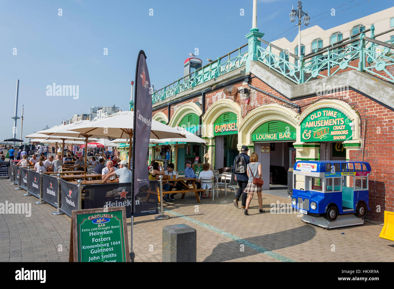 Carousels Bar, Kings Road Arches, Brighton, East Sussex, England, United Kingdom Stock Photo