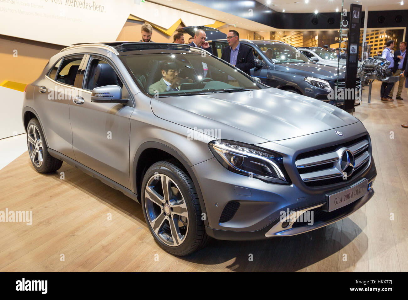FRANKFURT, GERMANY - SEP 16, 2015: Mercedes-Benz GLA 200d 4MATIC at the IAA 2015. Stock Photo