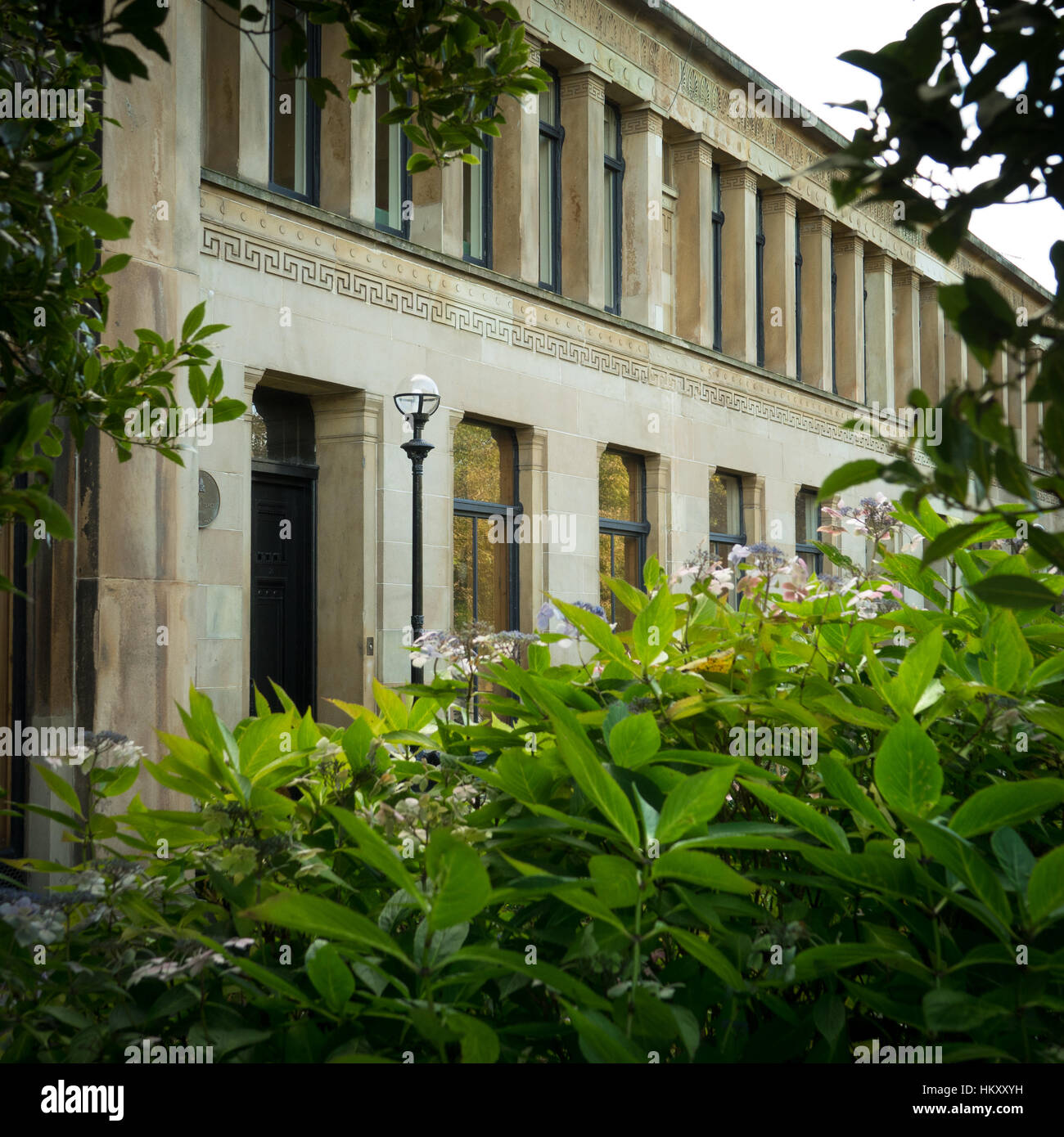 Greek Revival Architecture Terrace In Glasgow Stock Photo