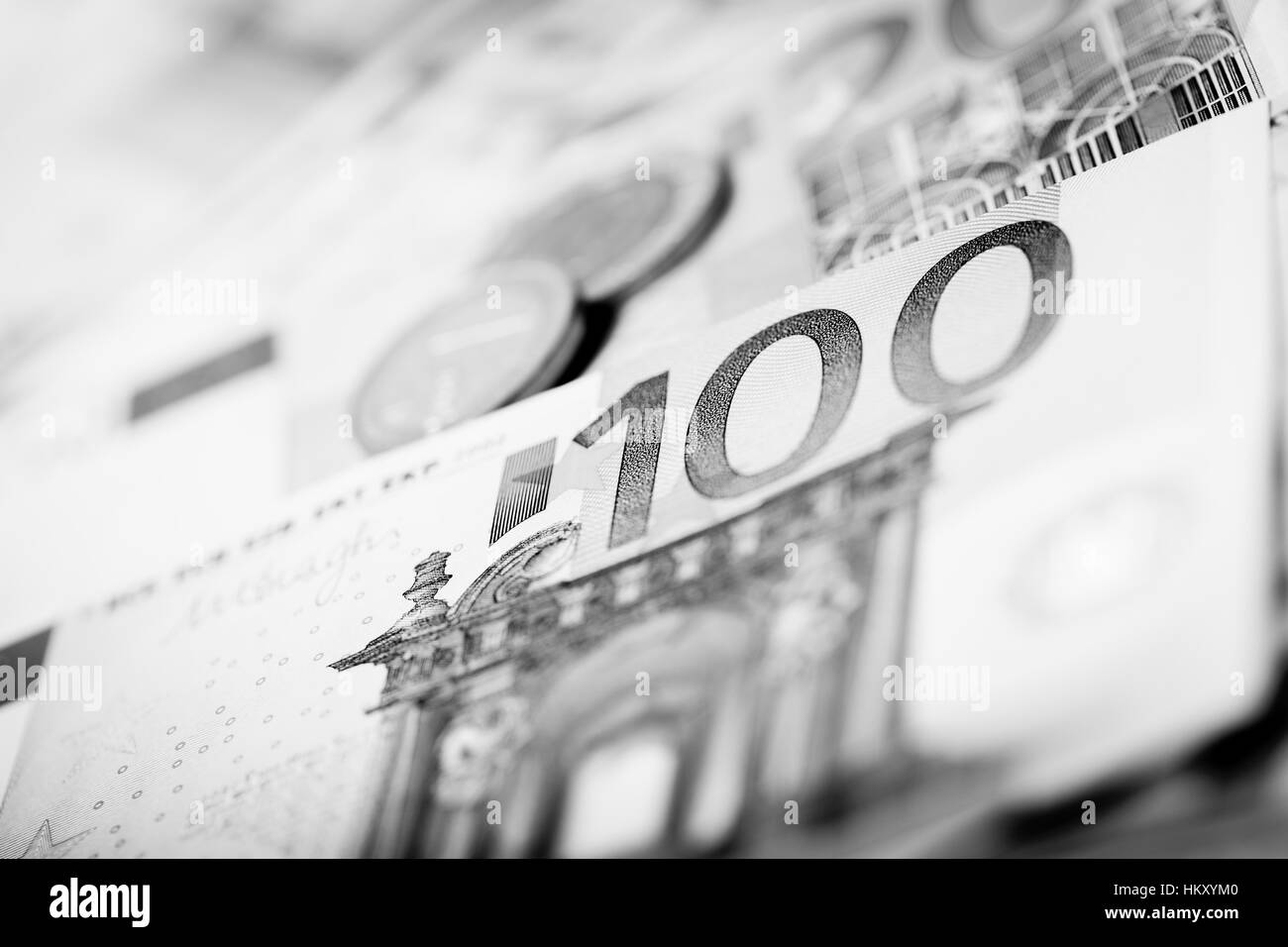 100 euro banknote Black and White Stock Photos & Images - Alamy