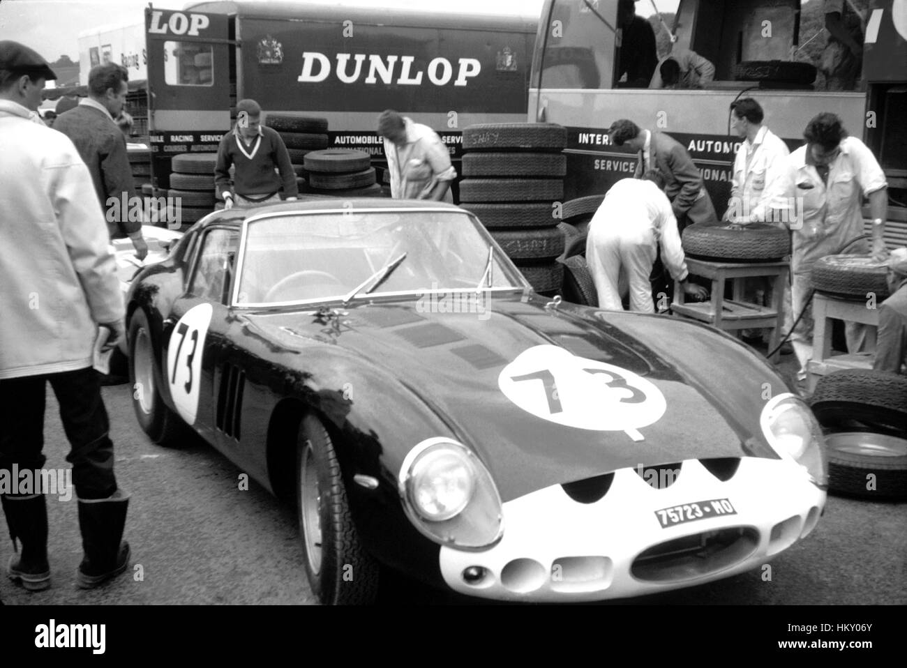 1962 Mike Parkes GB Ferrari 250GTO Dunlop Depot Brands Hatch GG Stock Photo