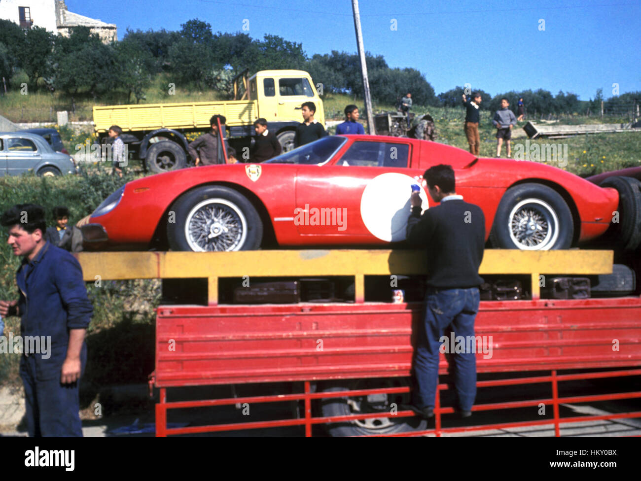 1965 Ferrari 250LM Number painting Targa Florio GG Stock Photo