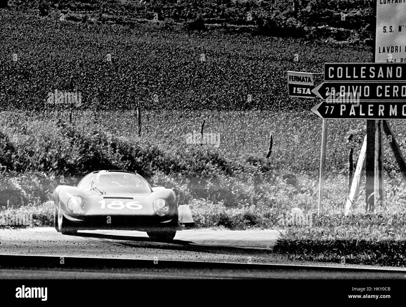 1967 Ferdinando Latteri Italian Ferrari Dino 206S Targa Florio dnf. GG Stock Photo