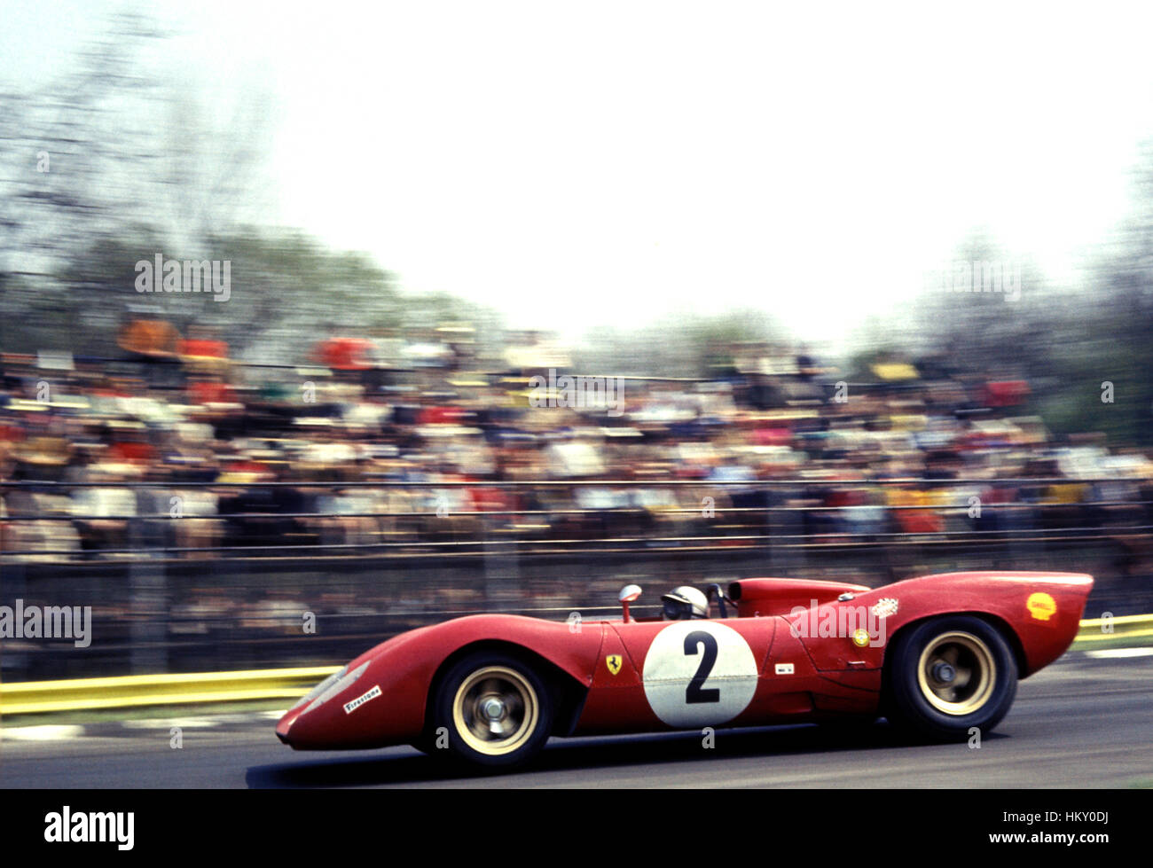 1969 Pedro Rodriguez Ferrari 312P Monza 1000Ks dnf GG Stock Photo
