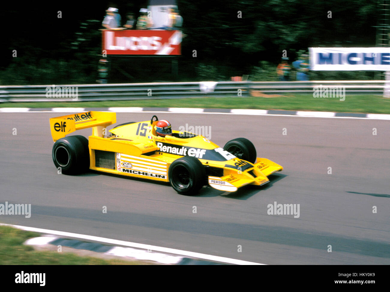 1978 Jean-Pierre Jabouille French Renault RS01 Brands Hatch British GP dnf GG Stock Photo