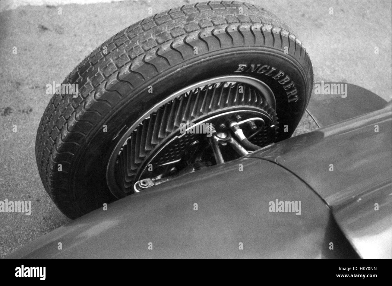 Ferrari 246 F1 Front drum brake detail-GG Stock Photo