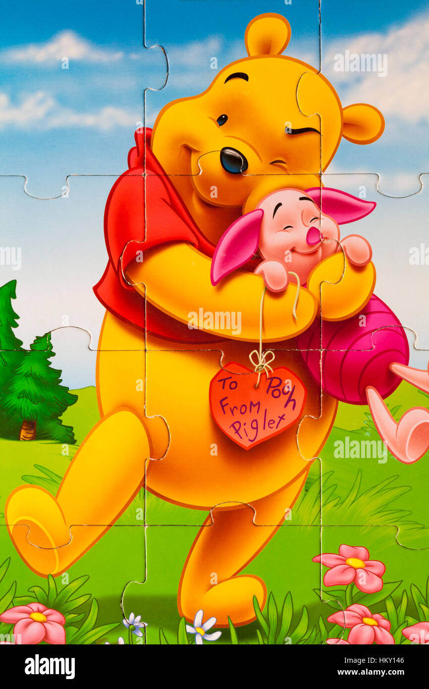 Winnie the Pooh and Piglet jigsaw puzzle Stock Photo