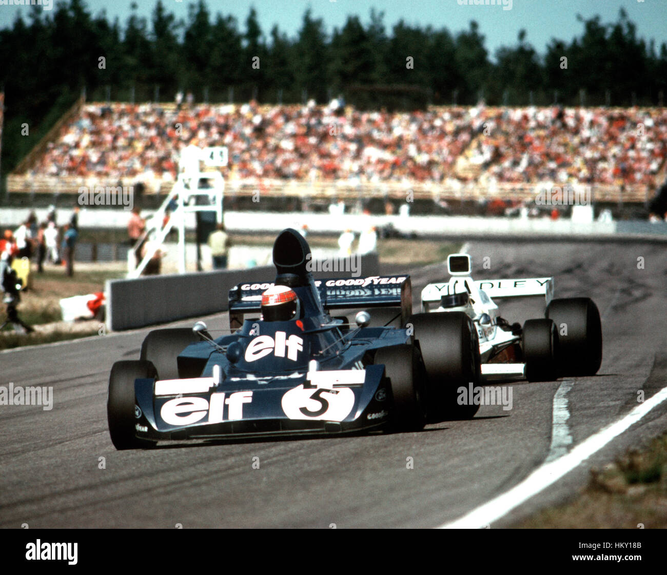 1973 Jackie Stewart Scots Tyrell 006 Swedish GP 5th GG Stock Photo