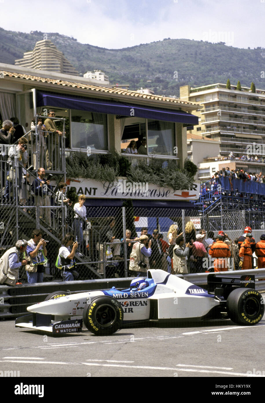 1996 Mika Salo Finnish Tyrell 024 Monaco GP 5th FL Stock Photo