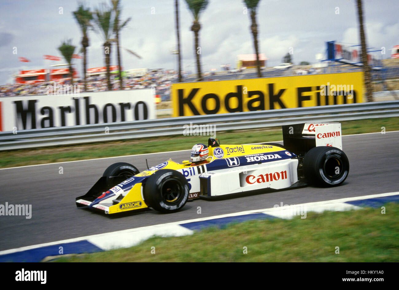 1985 Nigel Mansell GB Williams FW10 Zandvoort Dutch GP 6th FL Stock Photo