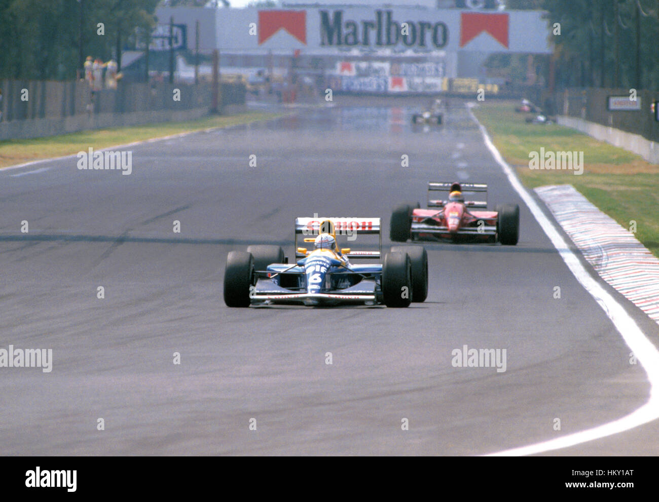 1992 Ricardo Patrese Brazilian Williams FW14B Monza Italian GP 5th FL Stock Photo