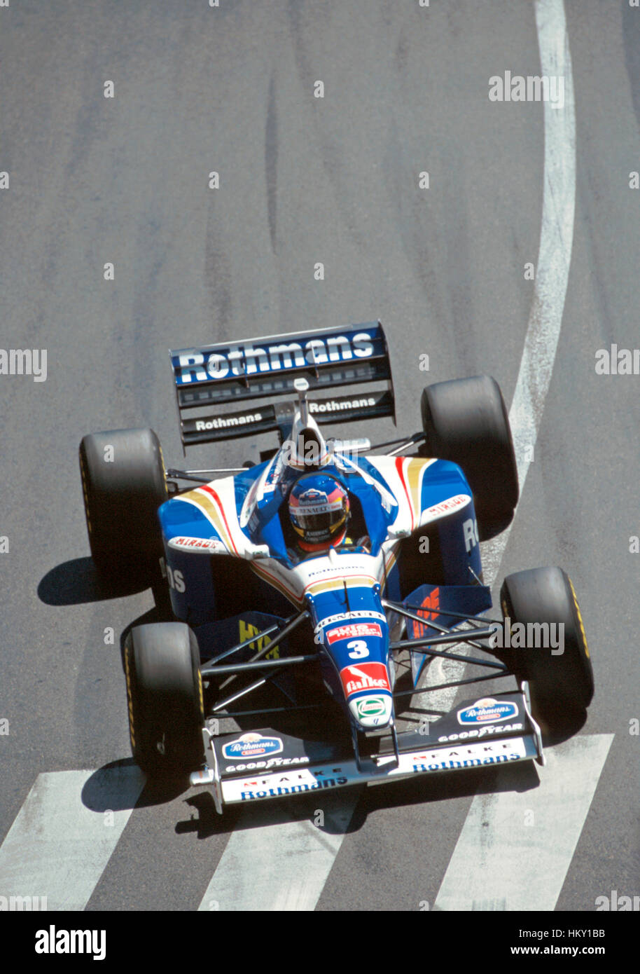 1997 Jacques Villeneuve Canadian Williams FW19 Monaco GP dnf-FL Stock Photo