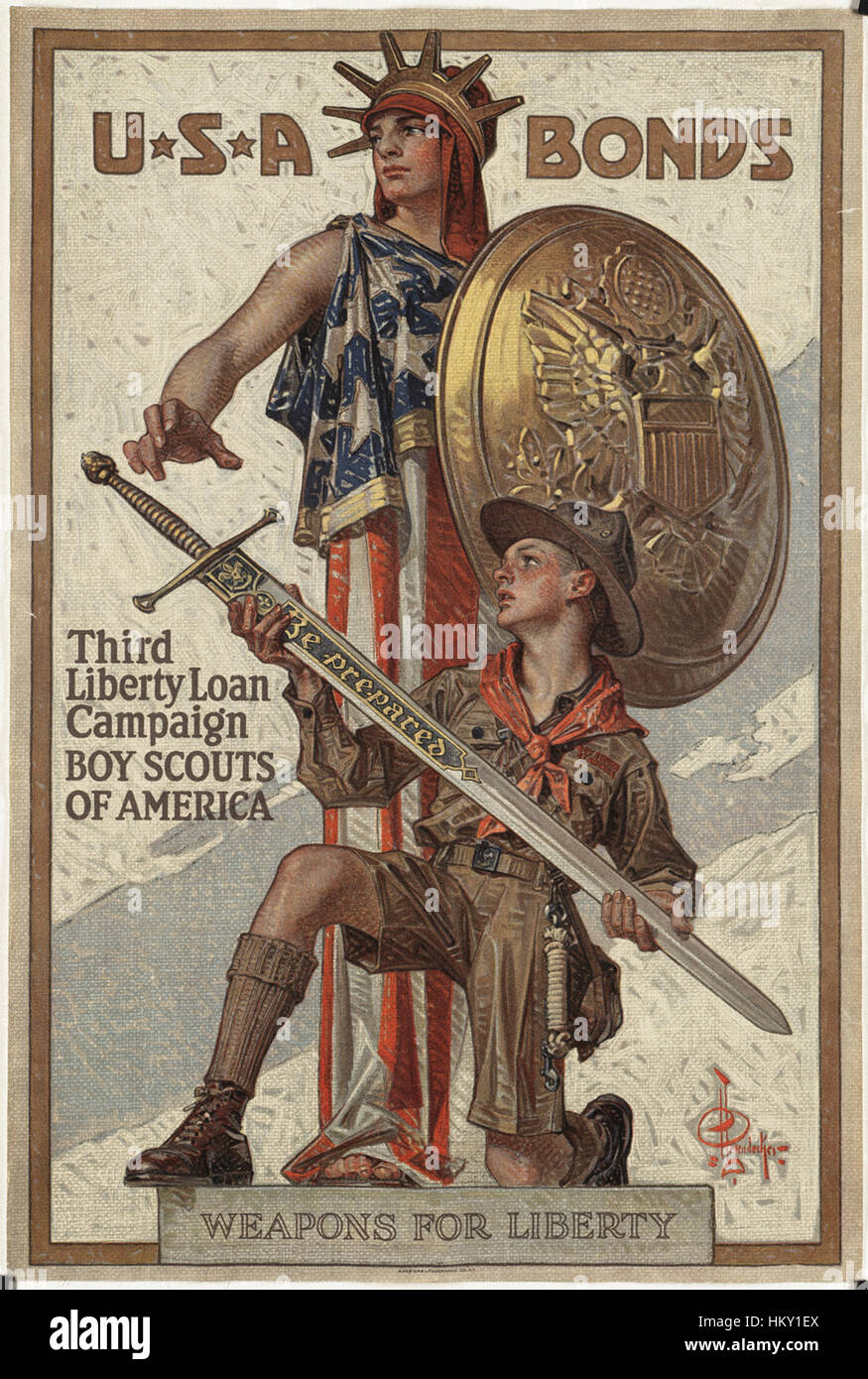 Weapons for liberty. U.S.A. bonds Stock Photo