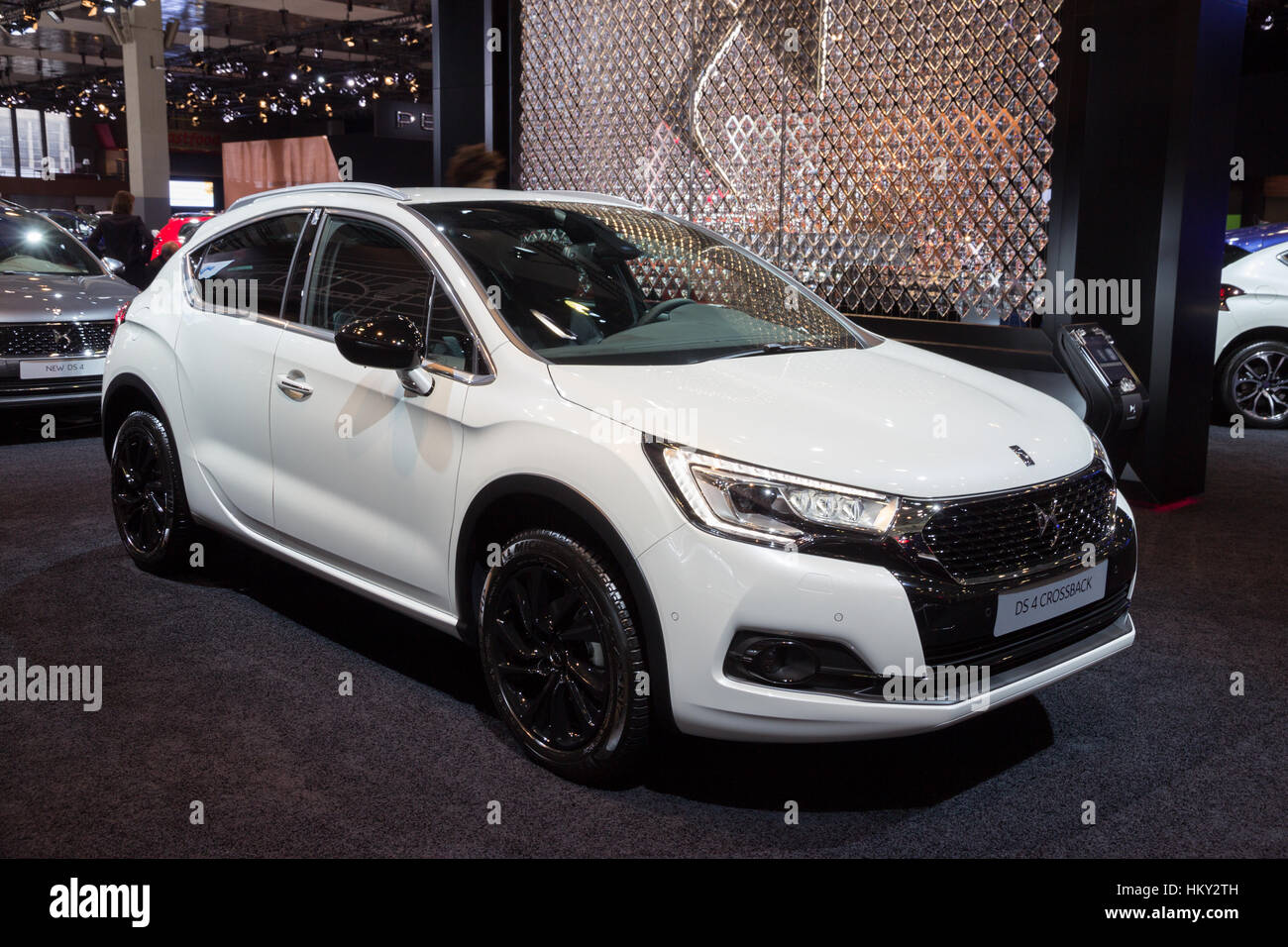 BRUSSELS - JAN 12, 2016: Citroen DS 4 Crossback on display at the Brussels Motor Show. Stock Photo