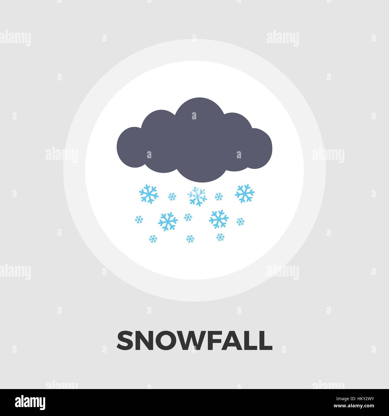 Snowfall icon vector. Flat icon isolated on the white background ...