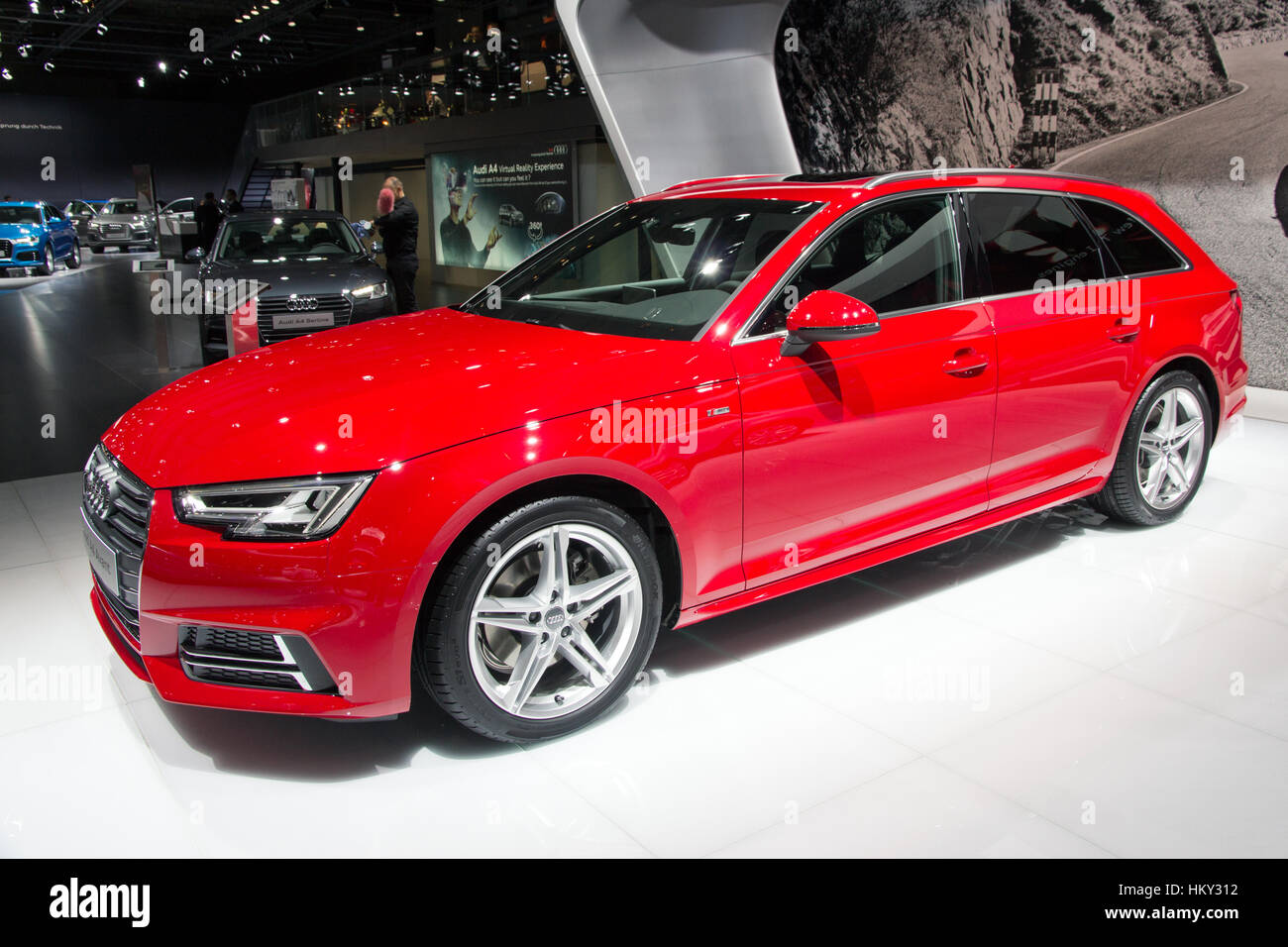 BRUSSELS - JAN 12, 2016: Audi A4 Avant on display at the Brussels Motor Show. Stock Photo