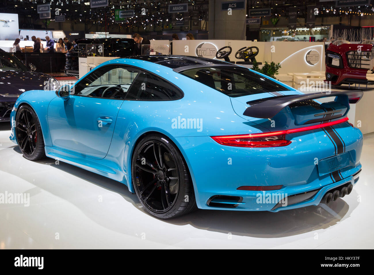 GENEVA, SWITZERLAND - MARCH 1, 2016: TechArt Porsche 911 Carrera shown at  the 86th International Geneva Motor Show in Palexpo, Geneva Stock Photo -  Alamy