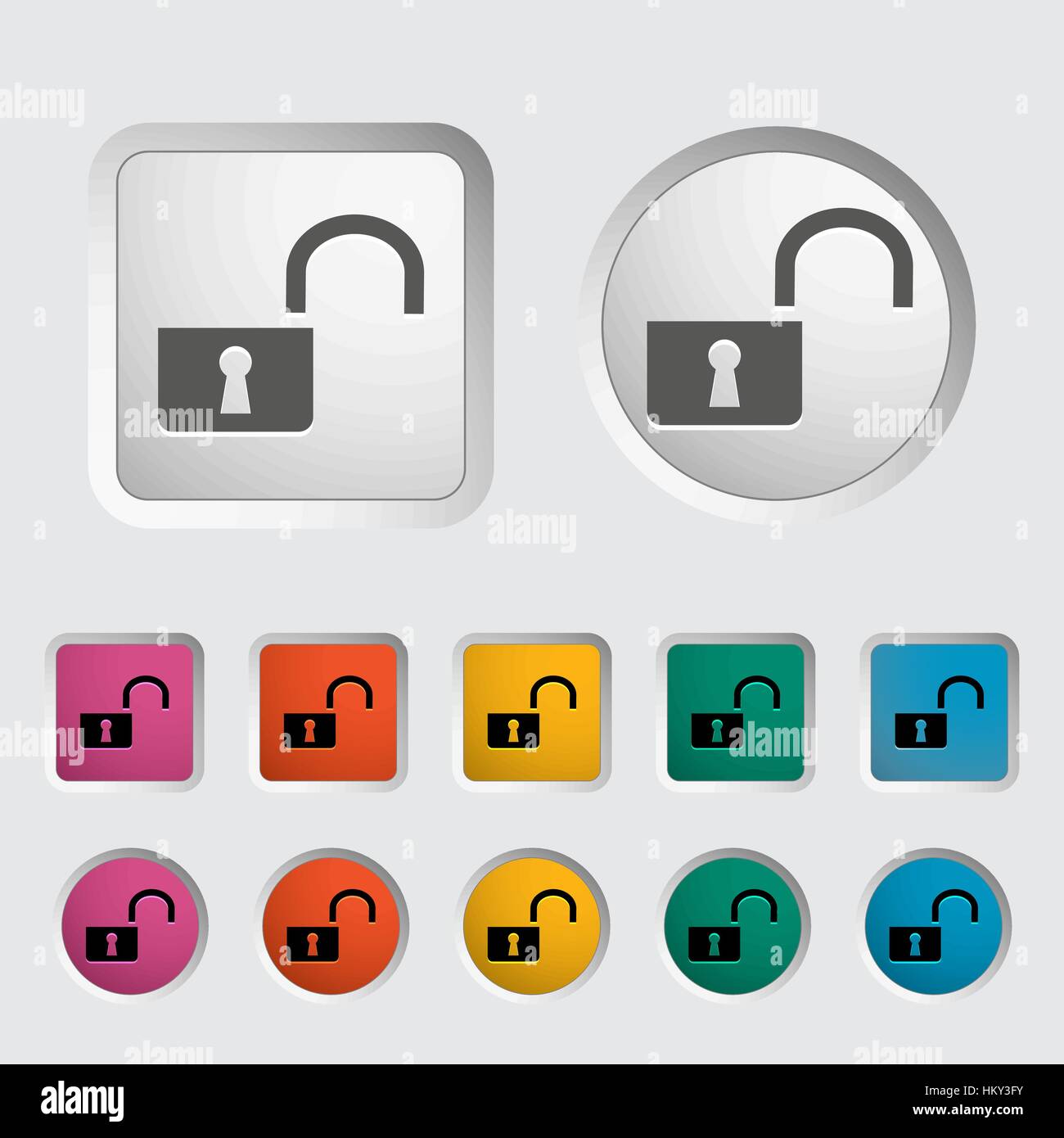 Lock single icon. Vector illustration Stock Vector Image & Art - Alamy