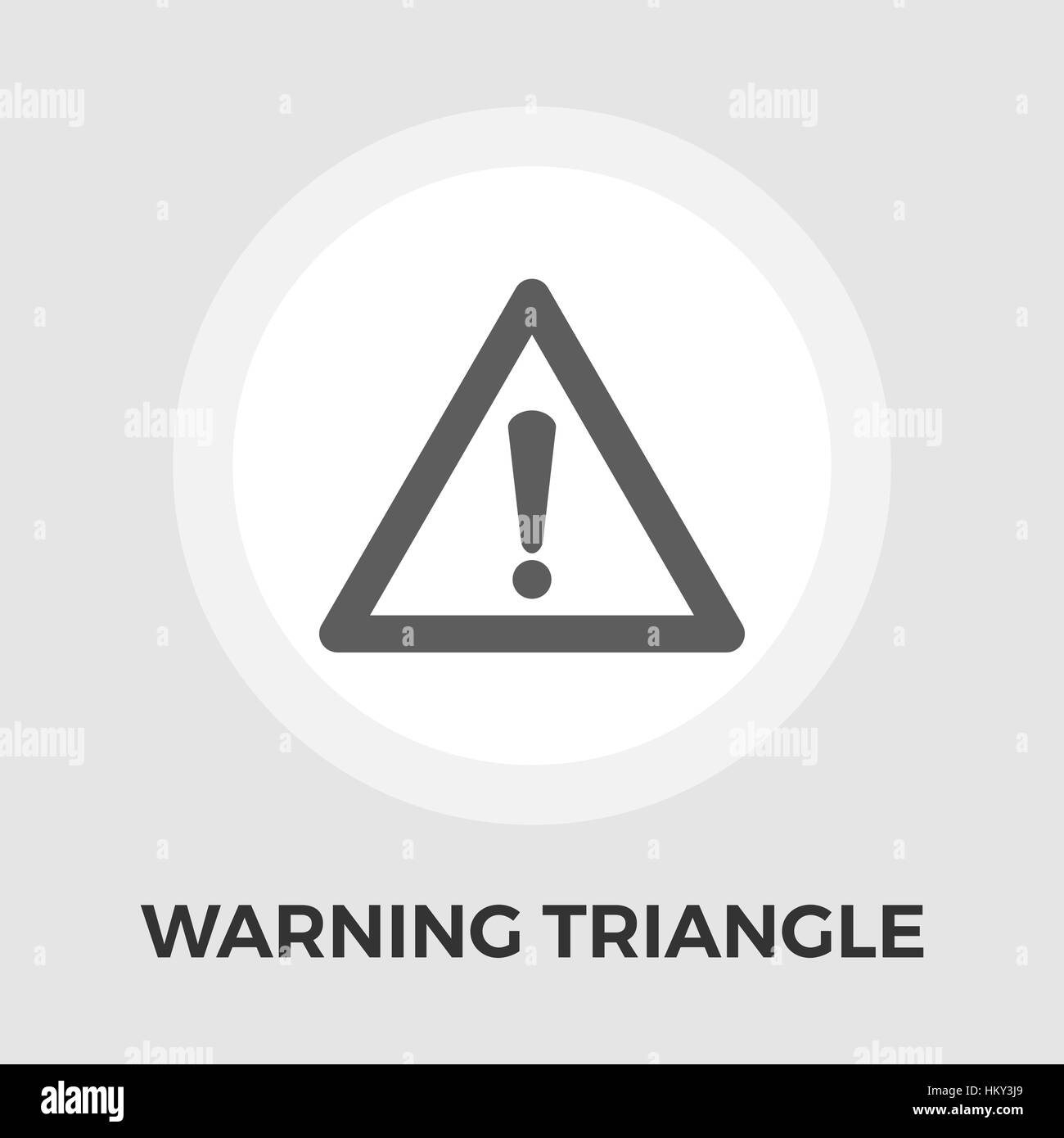 Warning triangle icon vector. Flat icon isolated on the white ...