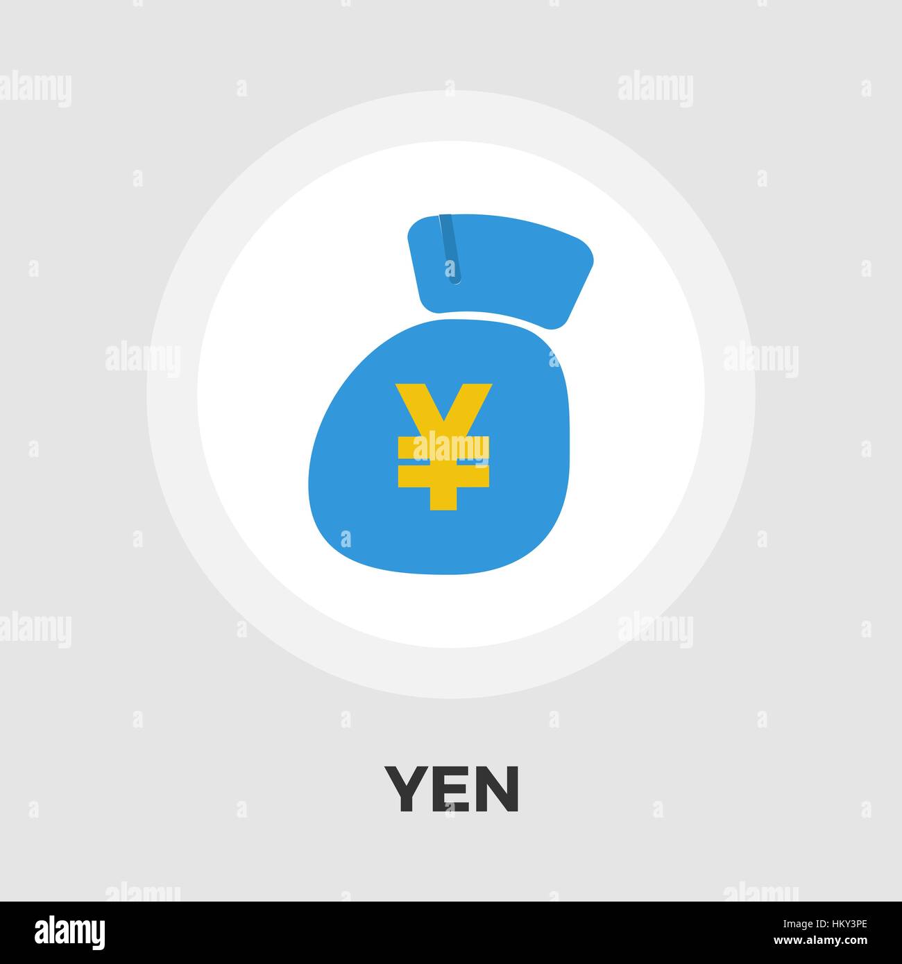 Yen icon vector. Flat icon isolated on the white background. Editable ...