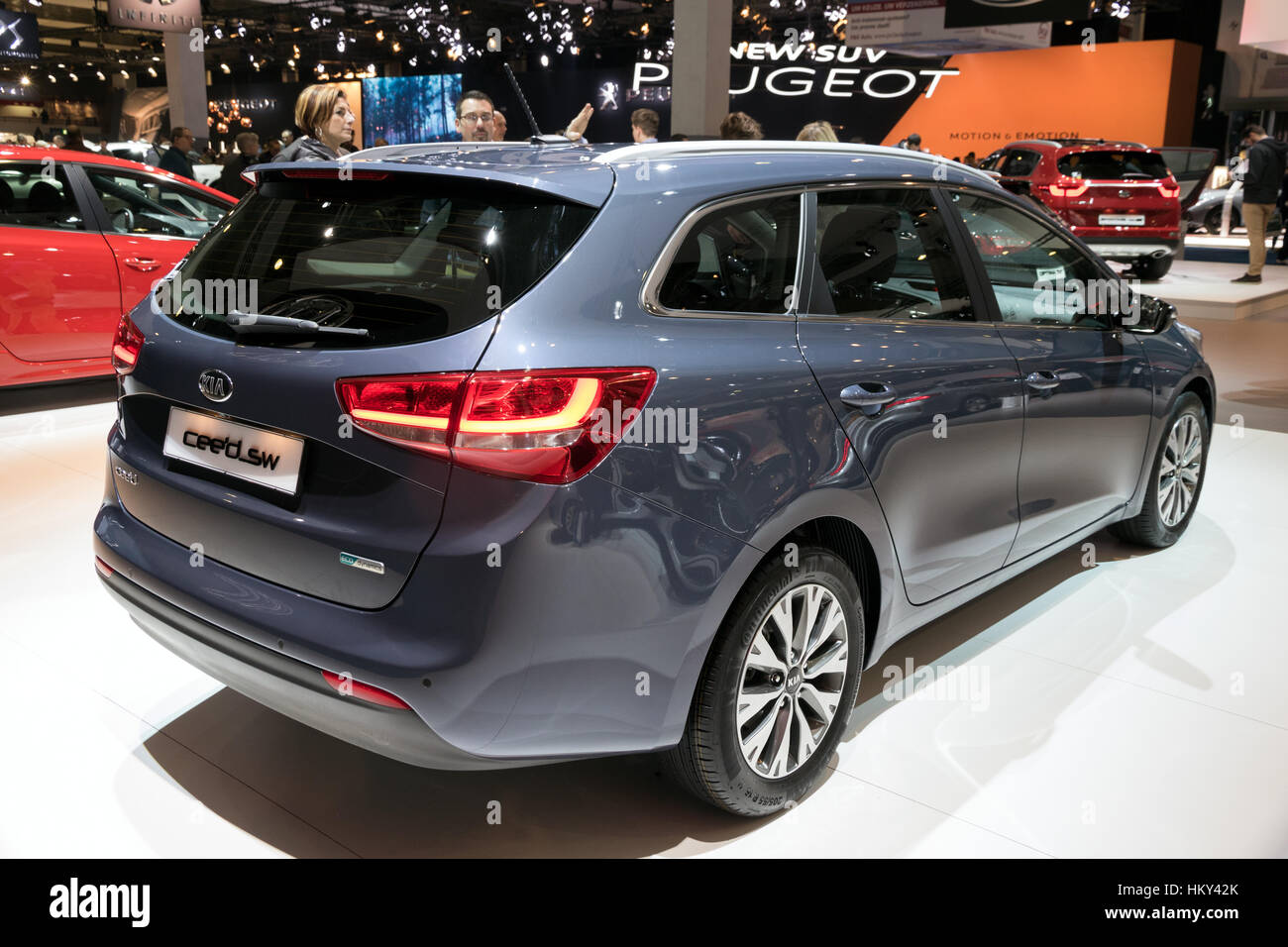 BRUSSELS - JAN 19, 2017: Kia Cee'd SportsWagon on display at the Motor Show  Brussels Stock Photo - Alamy