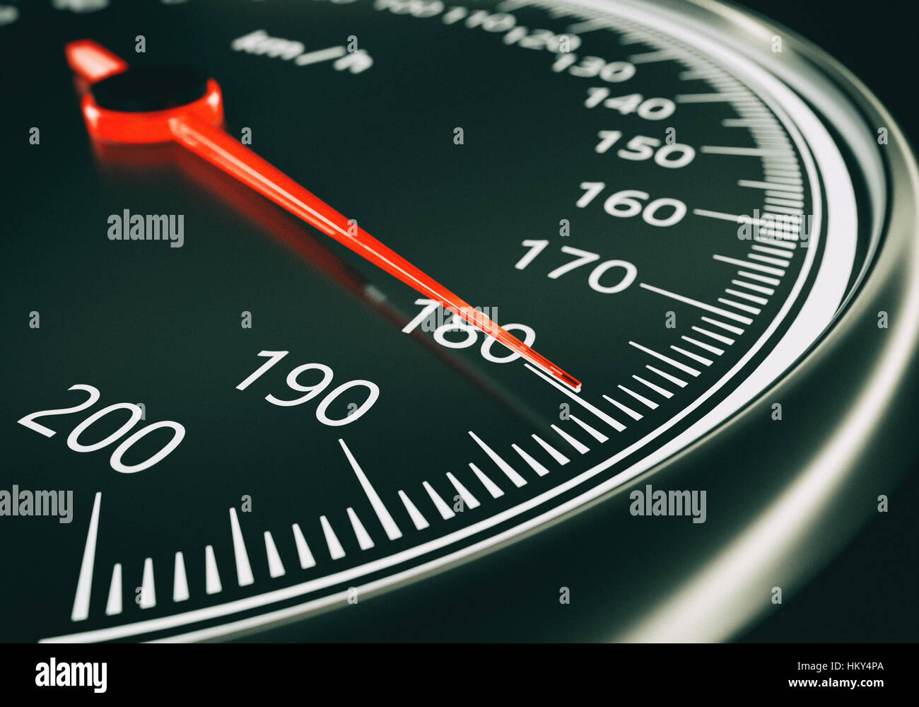 Speedometer close up 3d rendering Stock Photo Alamy