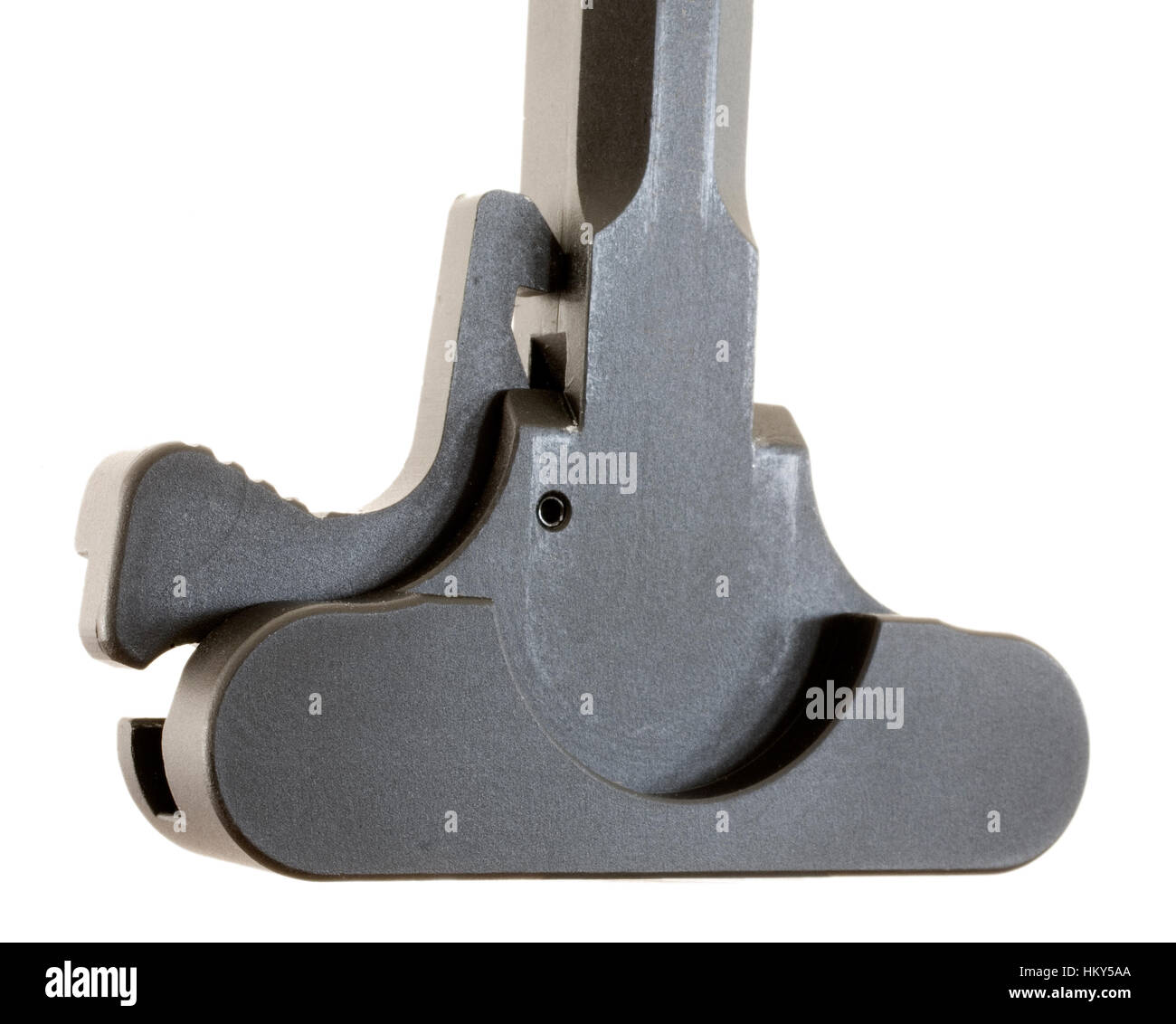 handle that is used to load a cartridge in an AR 15 Stock Photo
