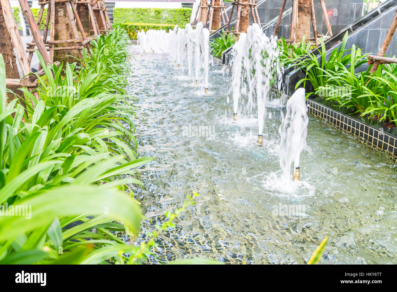 Fountain in a city park Stock Photo - Alamy