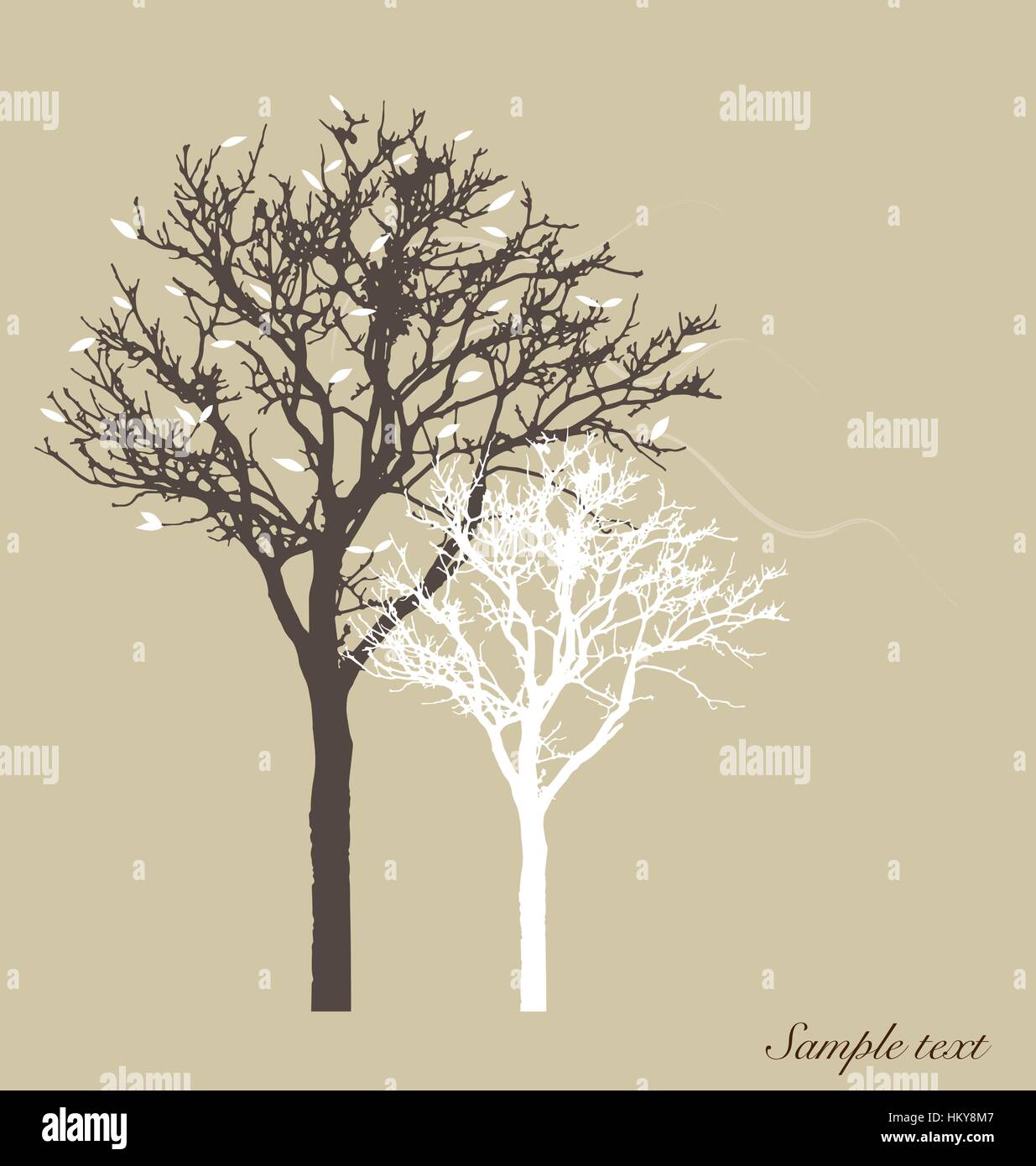 Tree silhouettes. Vector illustration Stock Vector Image & Art - Alamy