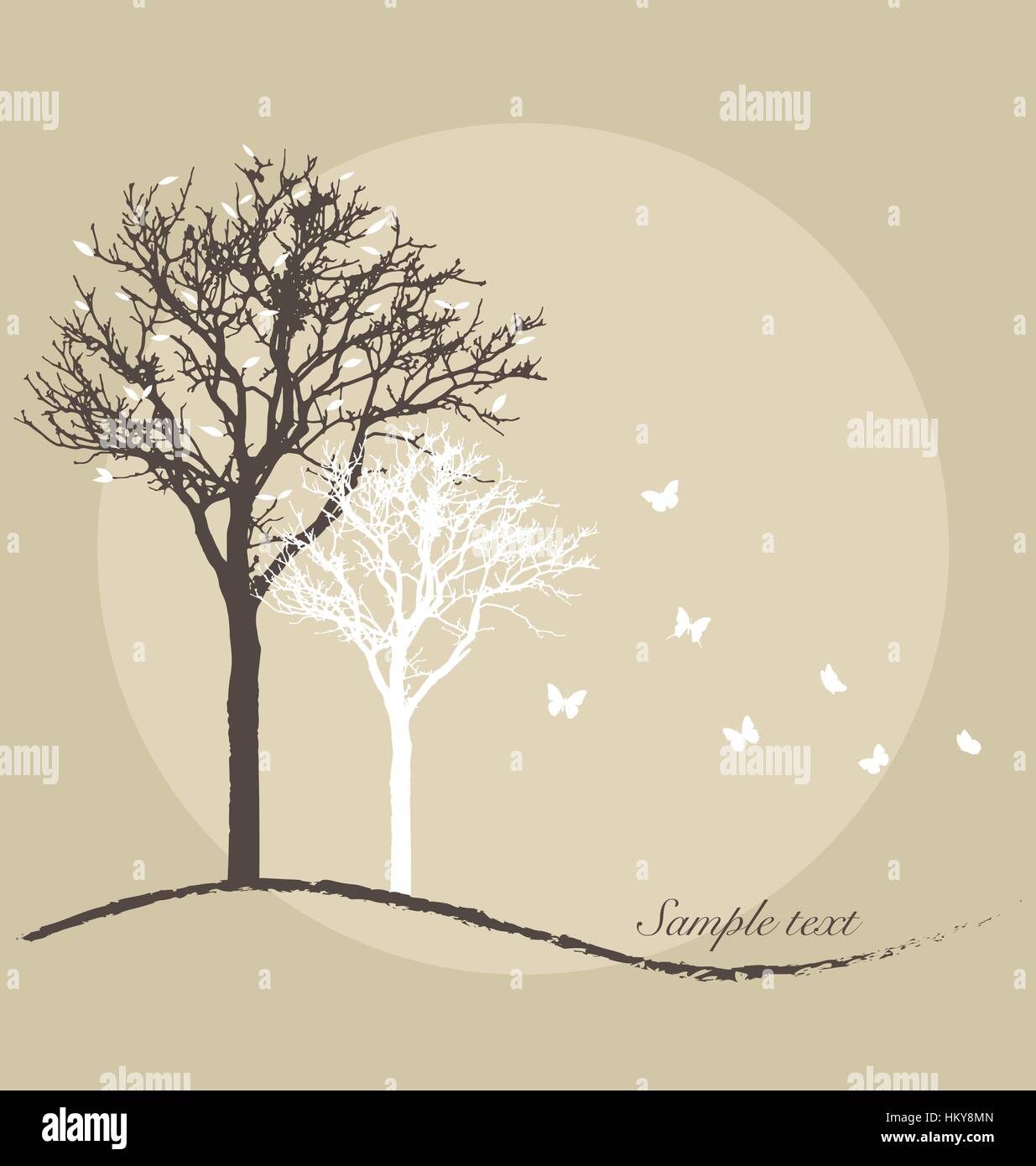 Tree silhouettes. Vector illustration Stock Vector Image & Art - Alamy