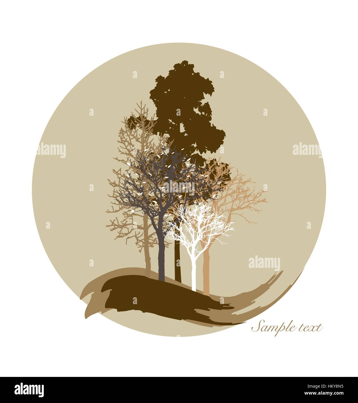 Tree silhouettes. Vector illustration Stock Vector Image & Art - Alamy