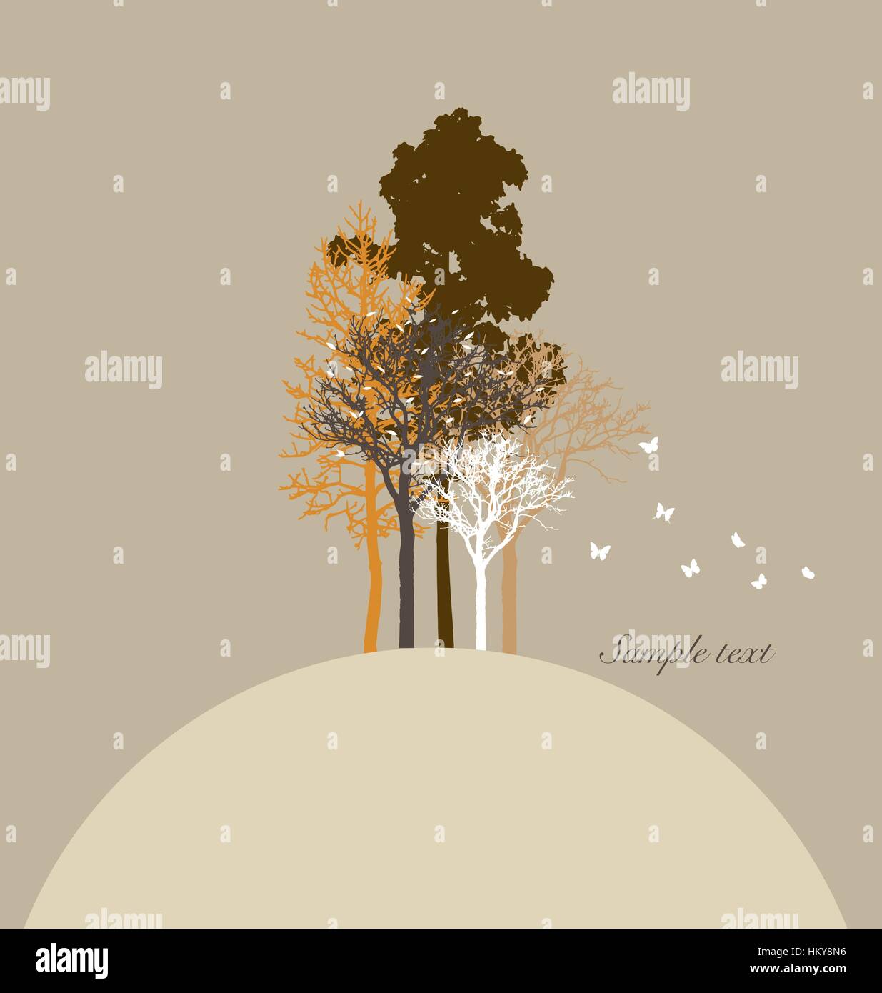 Tree silhouettes. Vector illustration Stock Vector Image & Art - Alamy