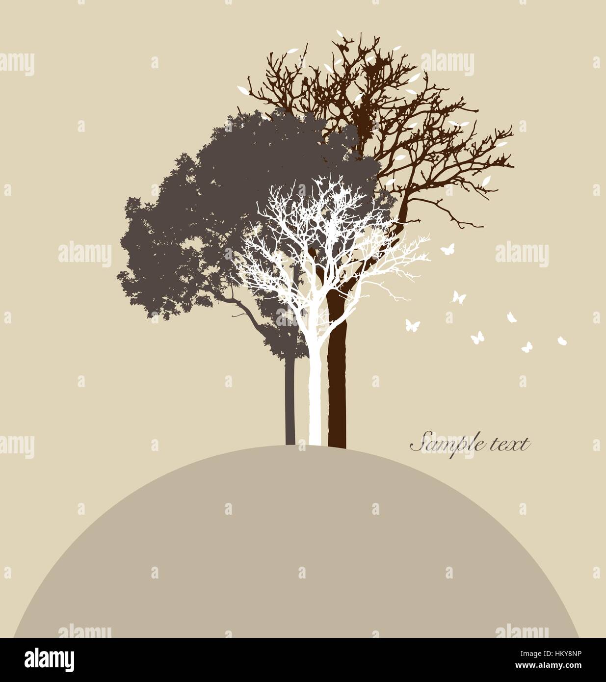 Tree silhouettes. Vector illustration Stock Vector Image & Art - Alamy