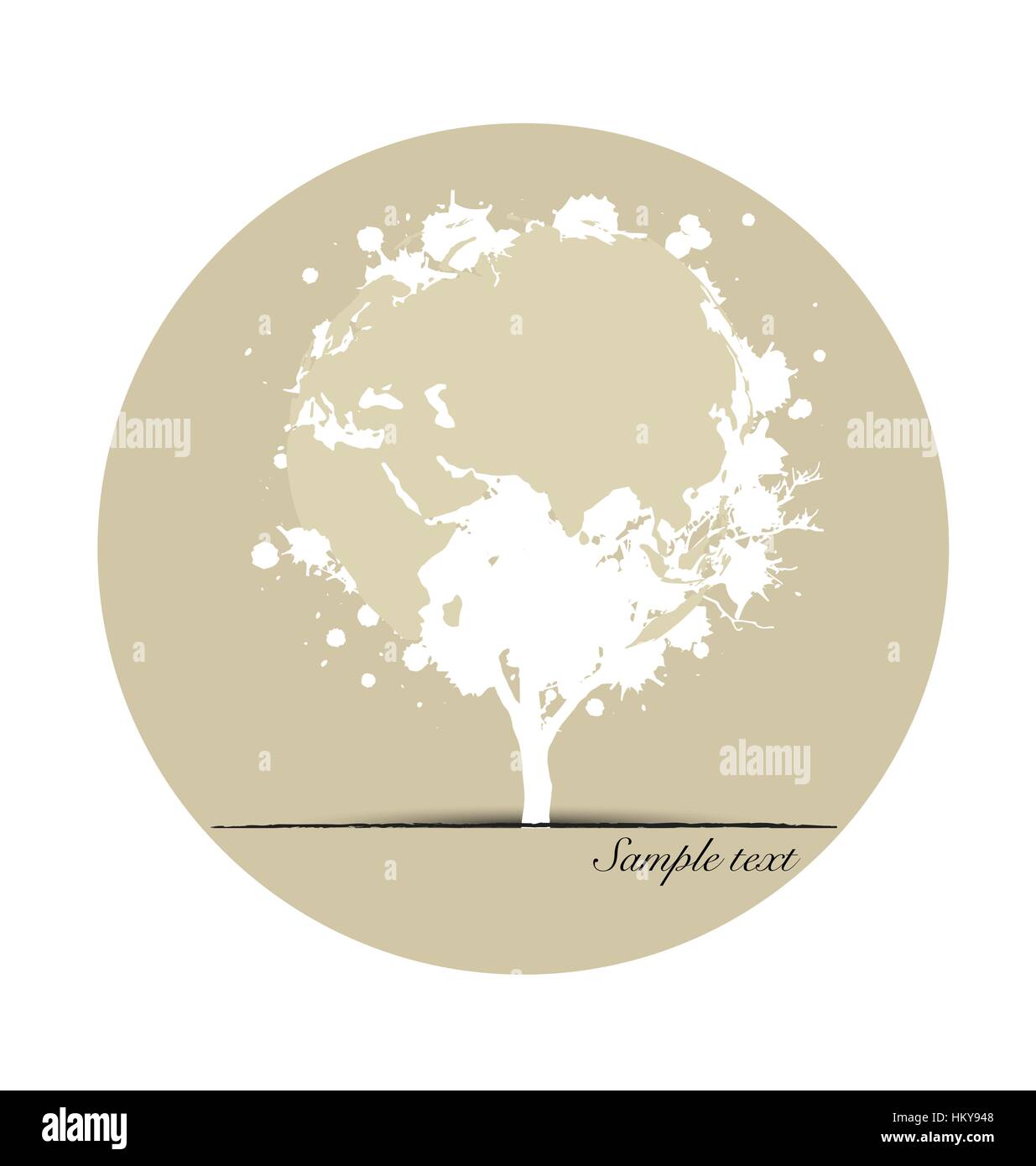 Tree shaped world map. Vector illustration Stock Vector Image & Art - Alamy