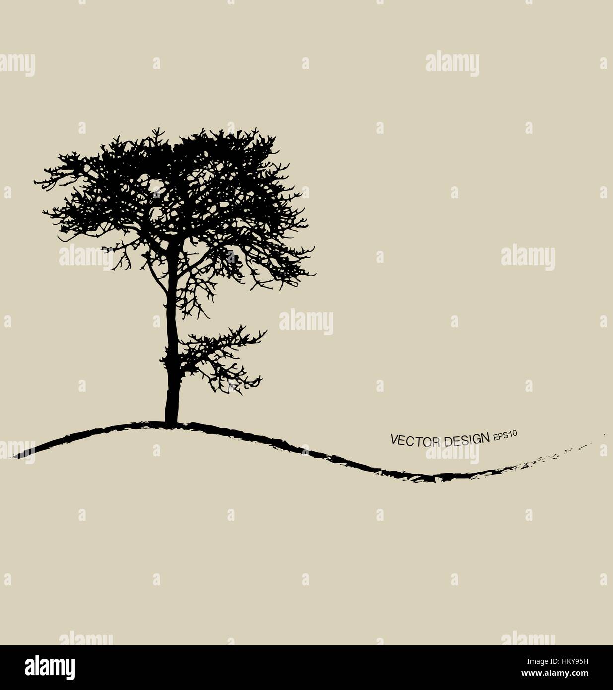 Tree silhouettes. Vector illustration Stock Vector Image & Art - Alamy