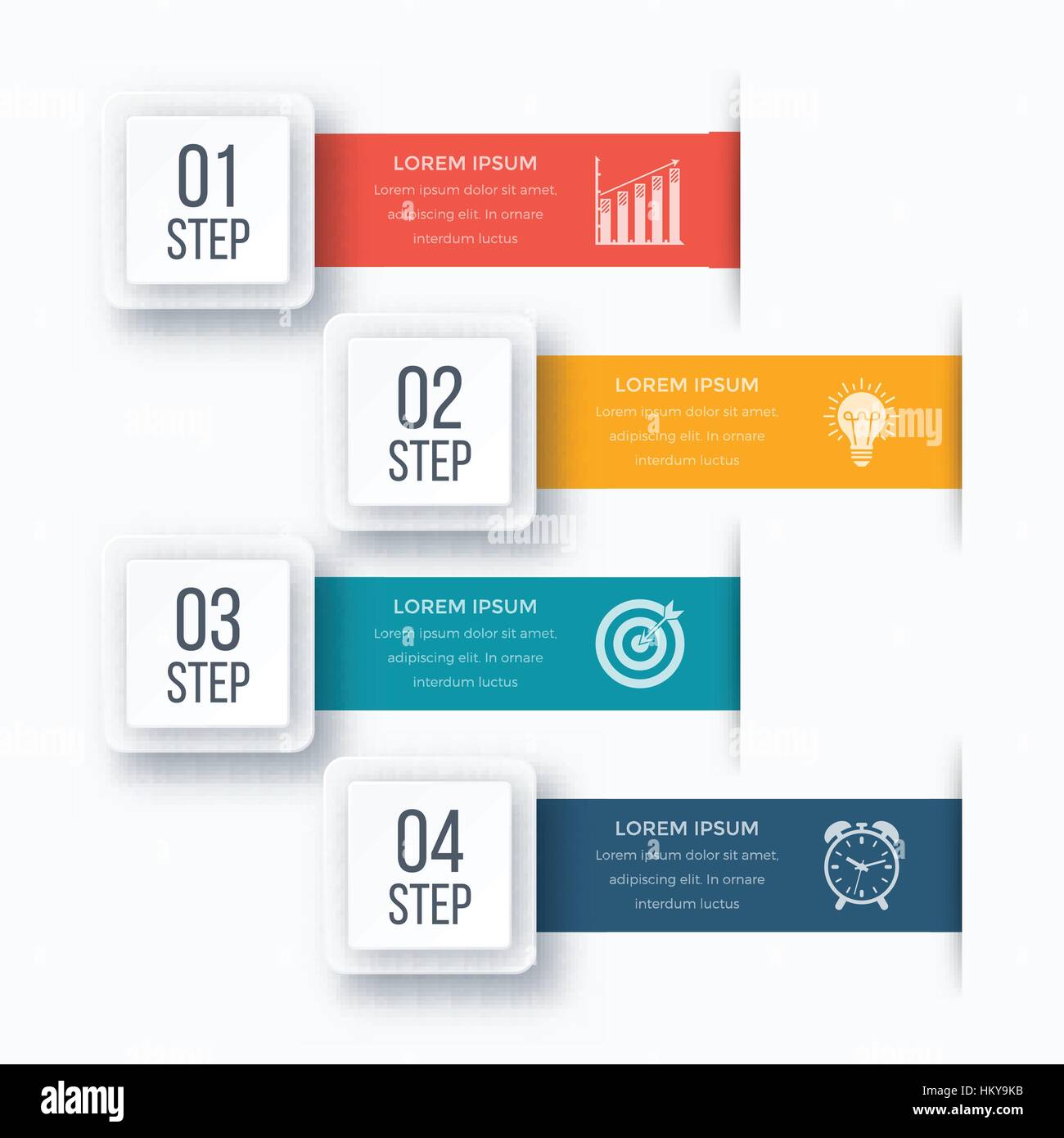 Infographics template four options with square Stock Vector Image & Art ...