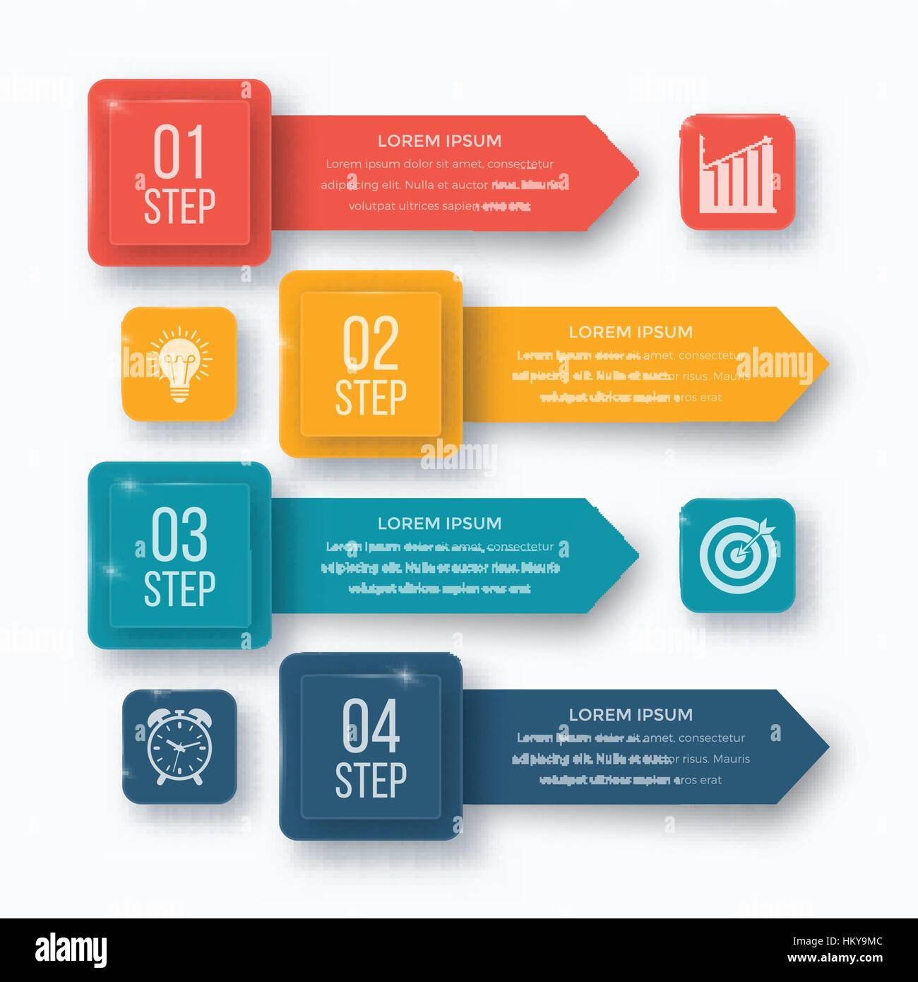 Infographics template four options with square Stock Vector Image & Art ...