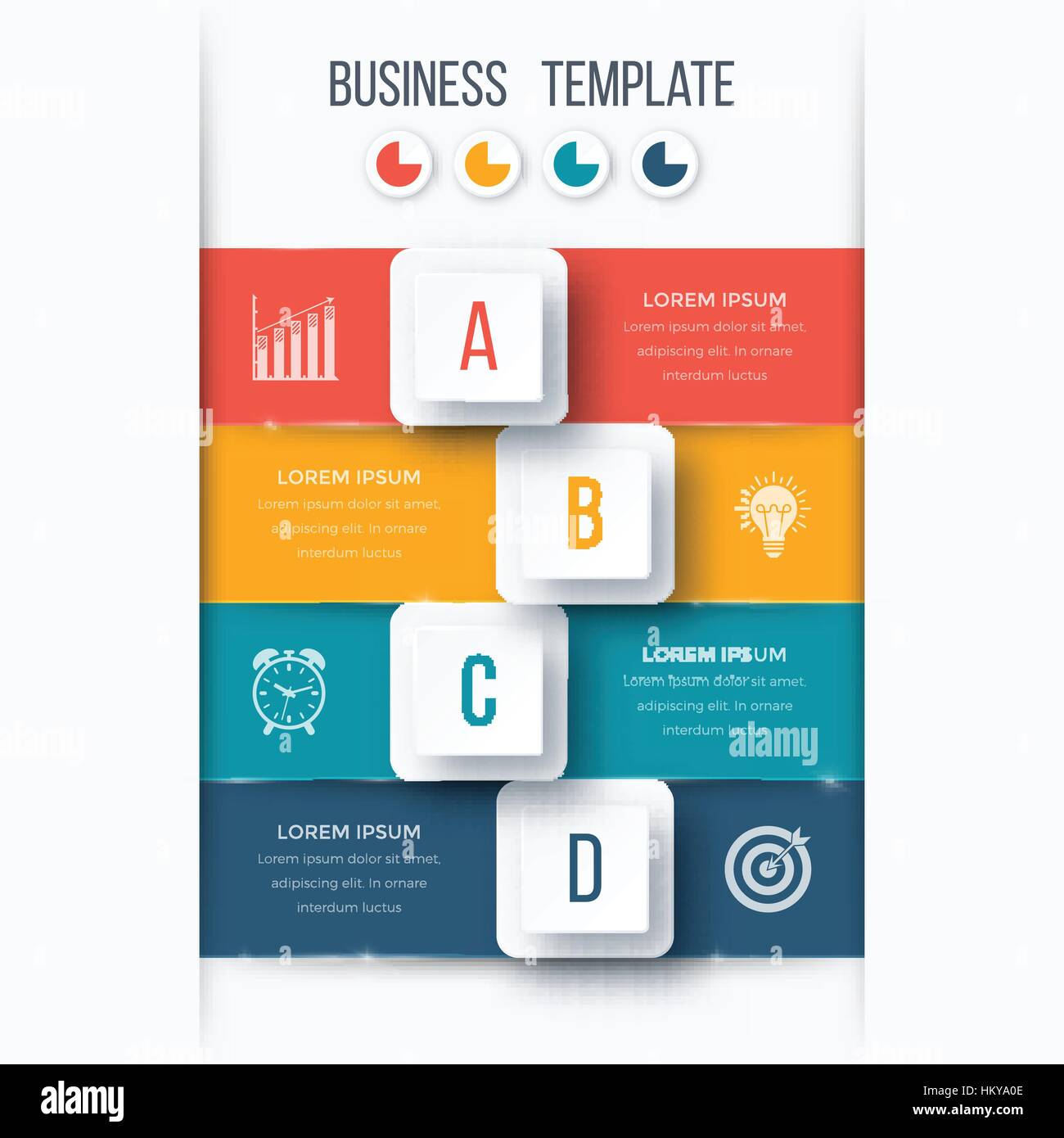 Infographics template four options with square Stock Vector Image & Art ...